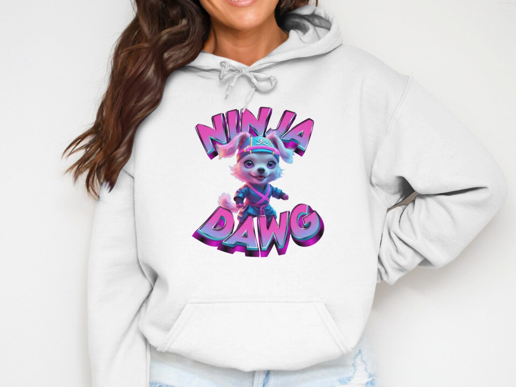 Ninja Dawg Graphic Print Casual Hoodie product