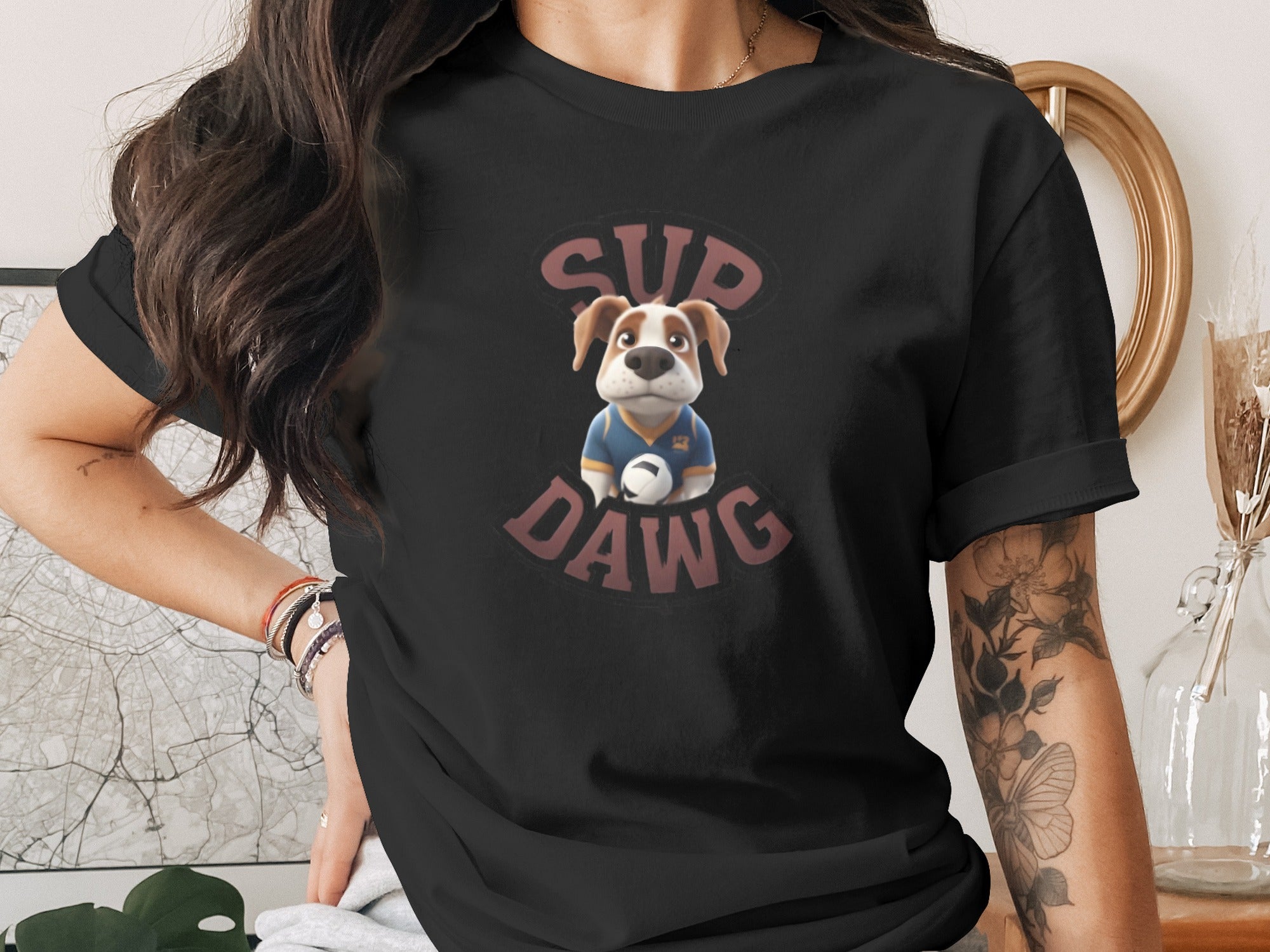 Sup Dawg Graphic Design Printed T-shirt