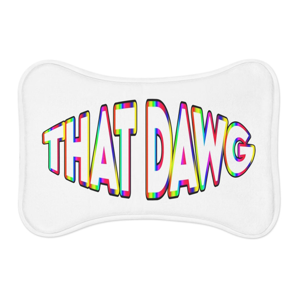 Colorful THAT DAWG Printed White Pillow Product