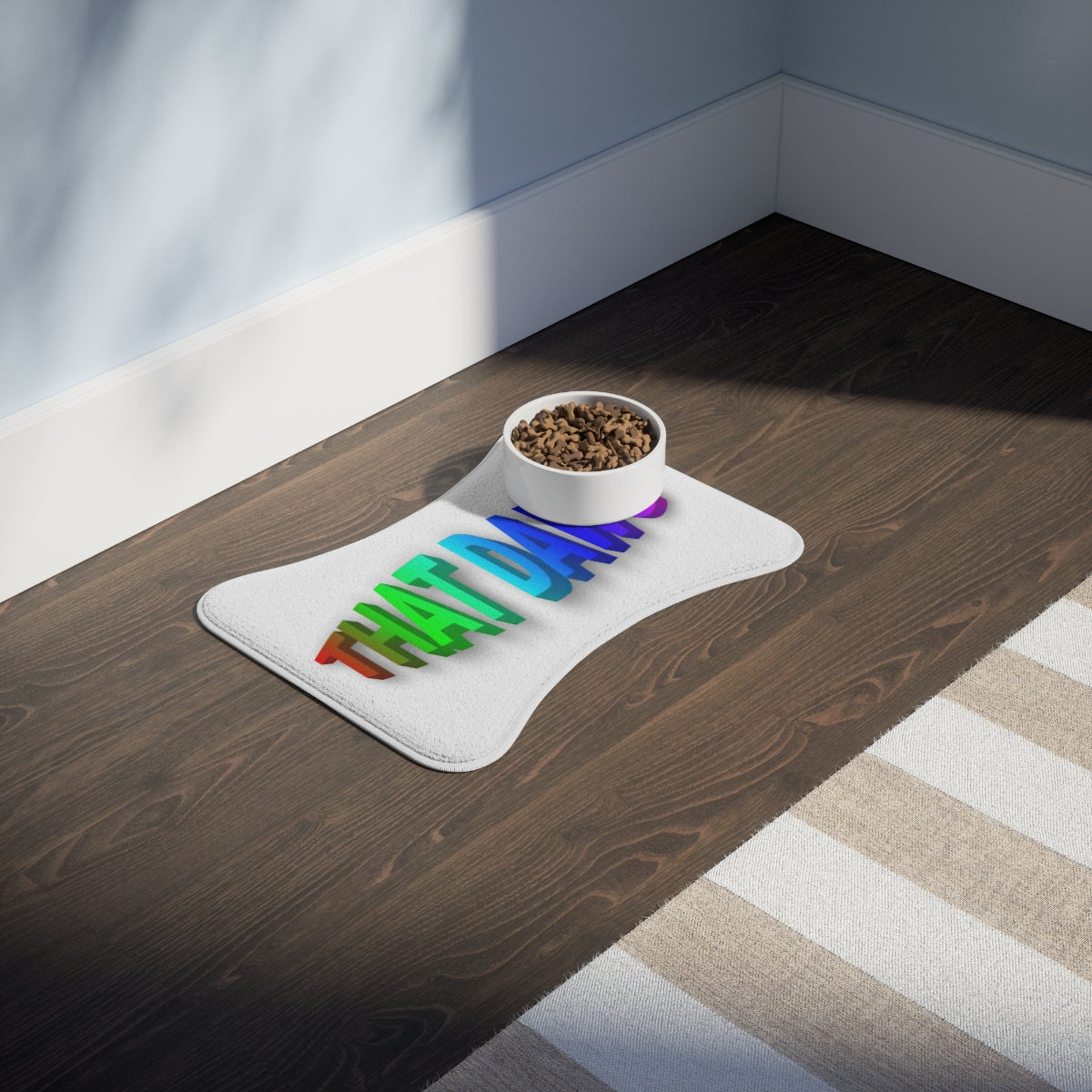 THAT DAMN Cat Food Bowl and Mat Set