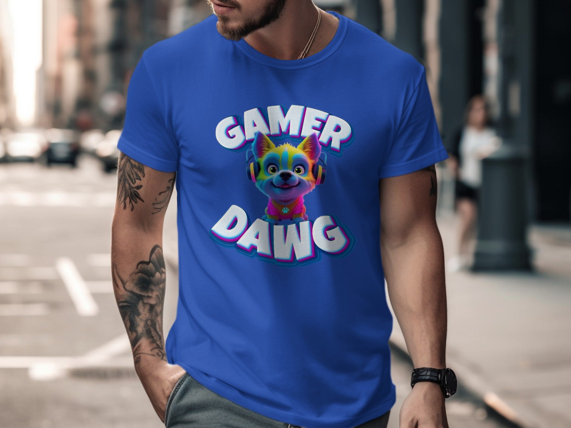 Gamer Dawg Funny Graphic Tee Shirt product type