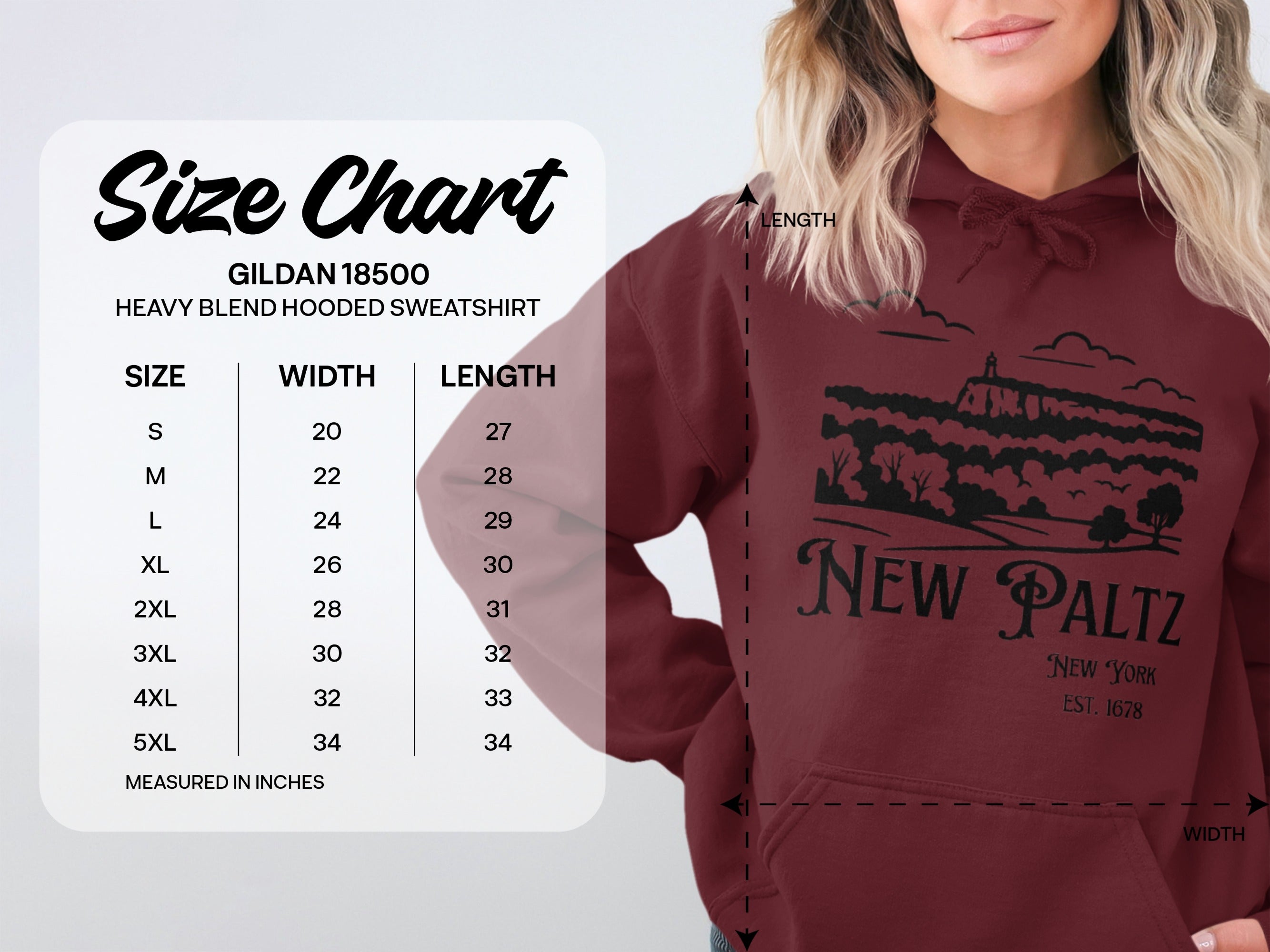 New Paltz Heavy Blend Hooded Sweatshirt New York