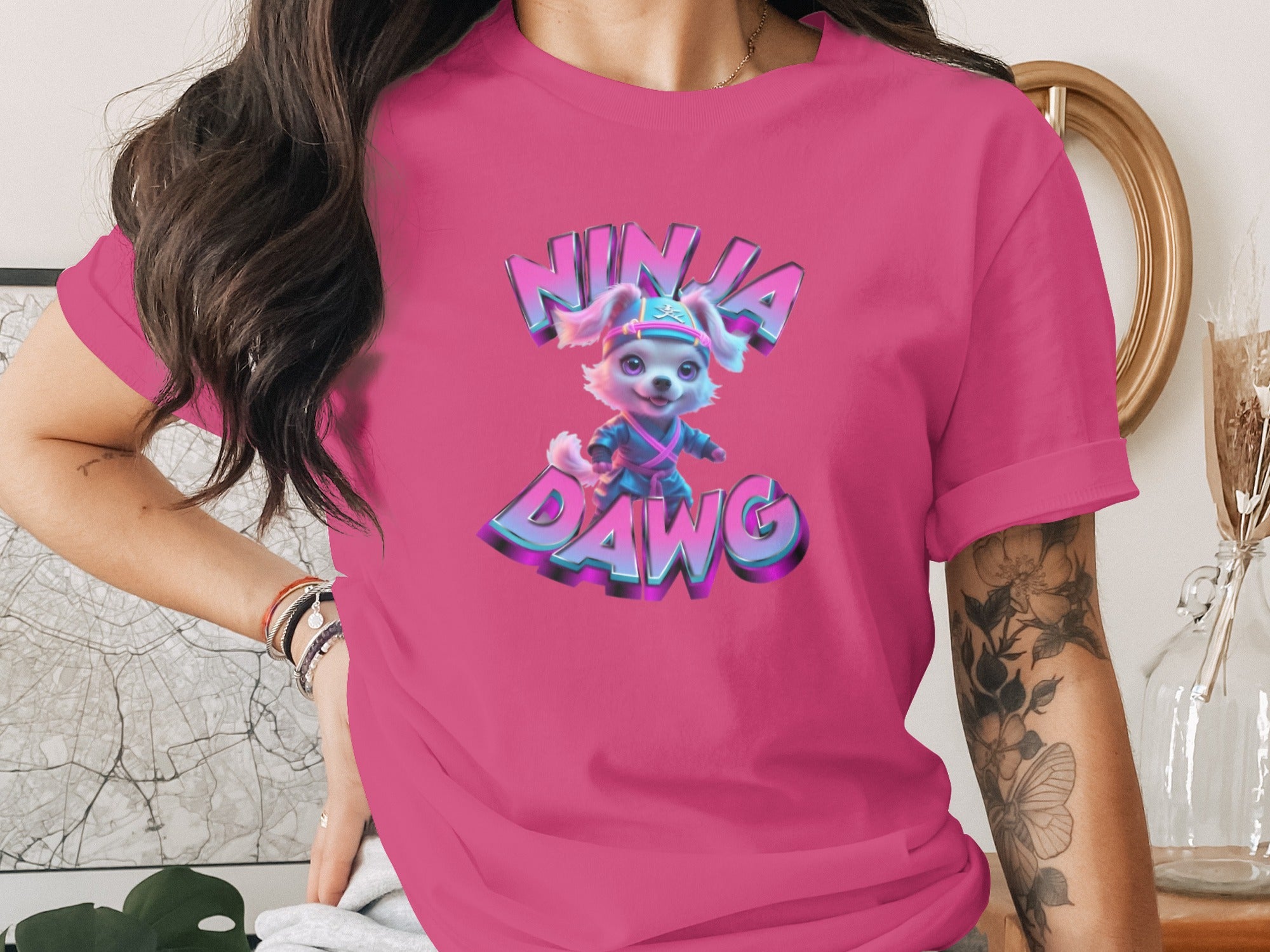 Ninja Dawg Graphic Tee Featuring Cute Puppy product type