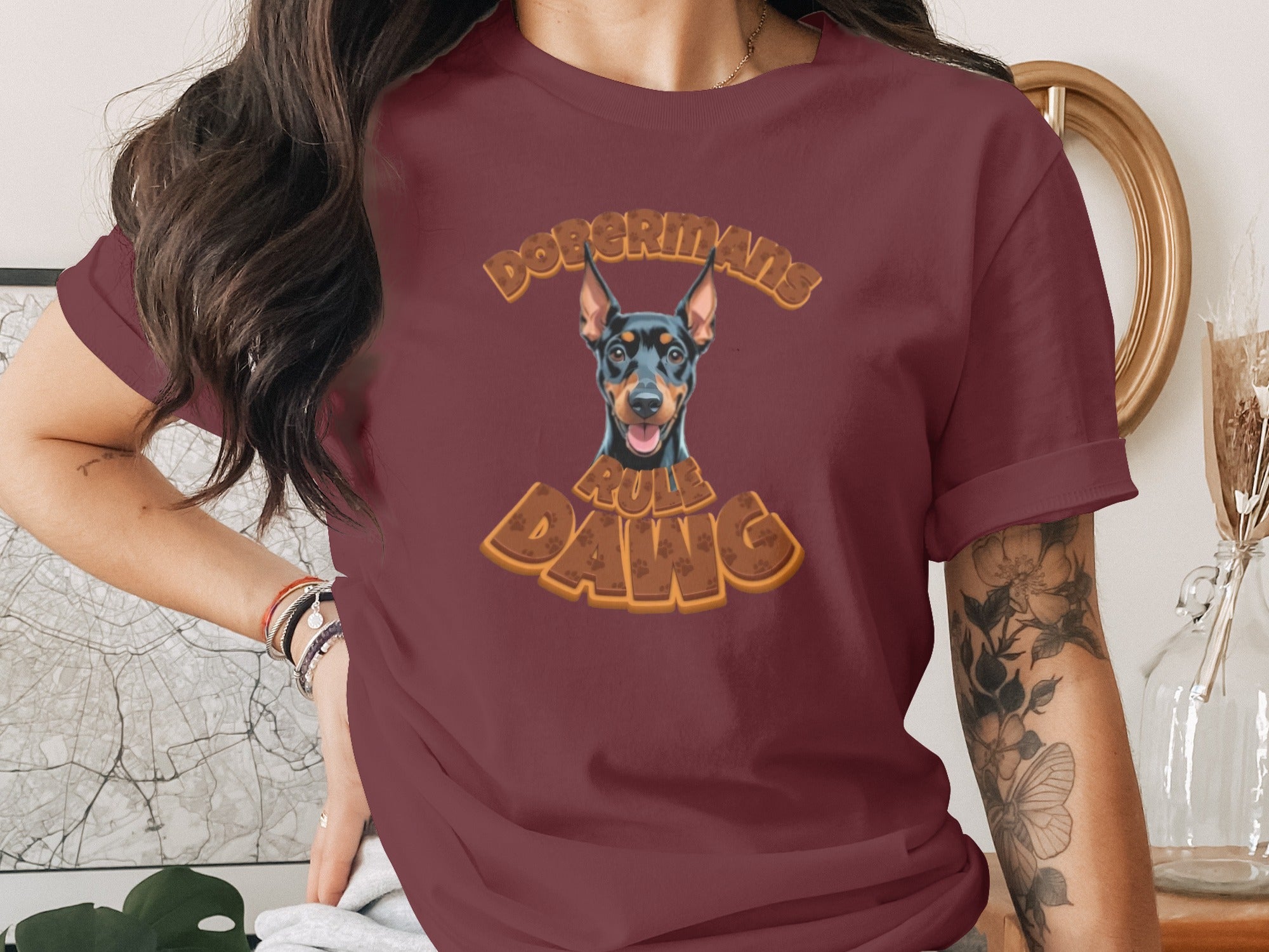 Dobermans Rule Dawg Graphic Shirt for Dog Lovers