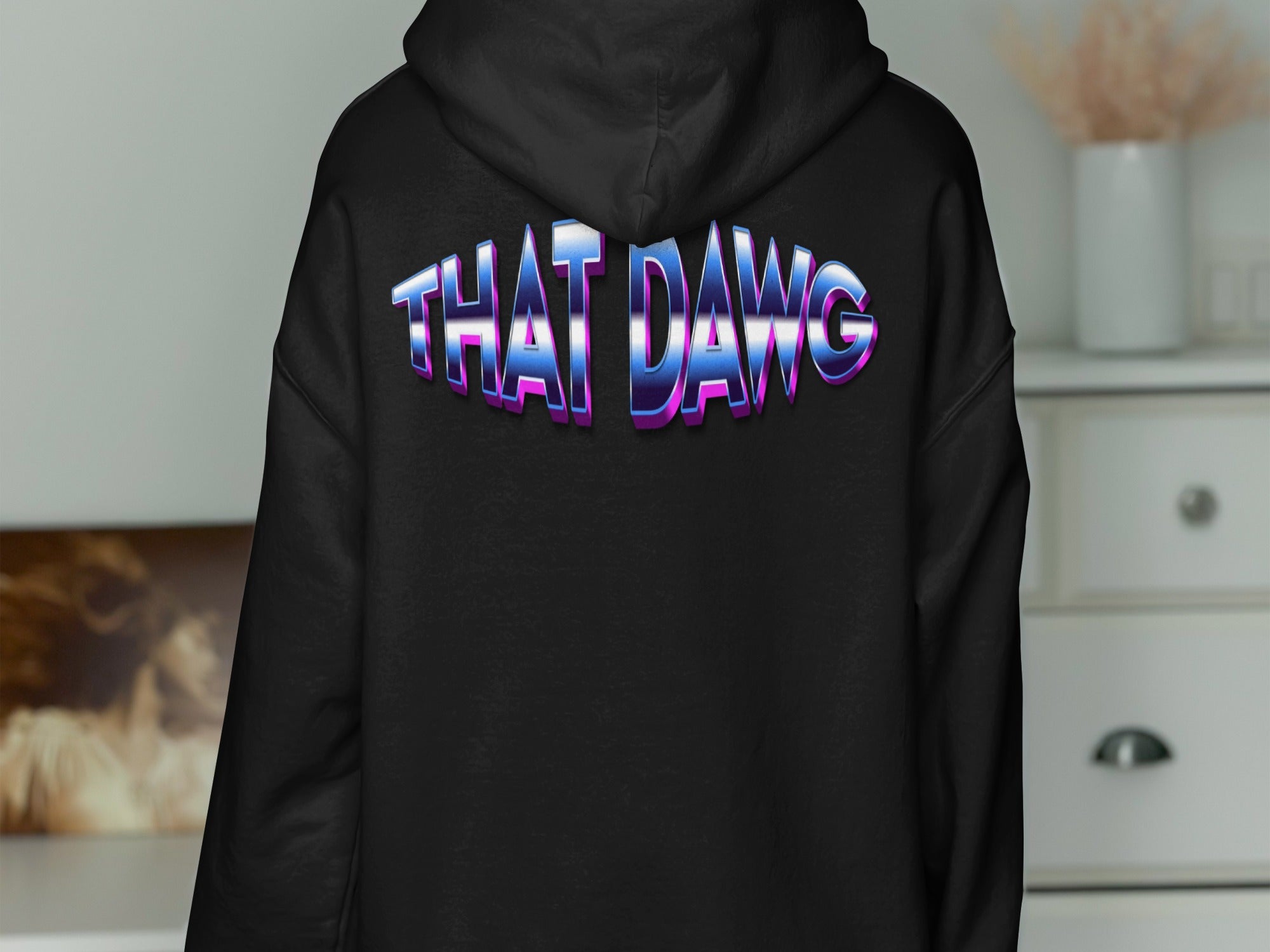 Trendy Hoodie with Bold THAT DAWG Design Hoodie Product