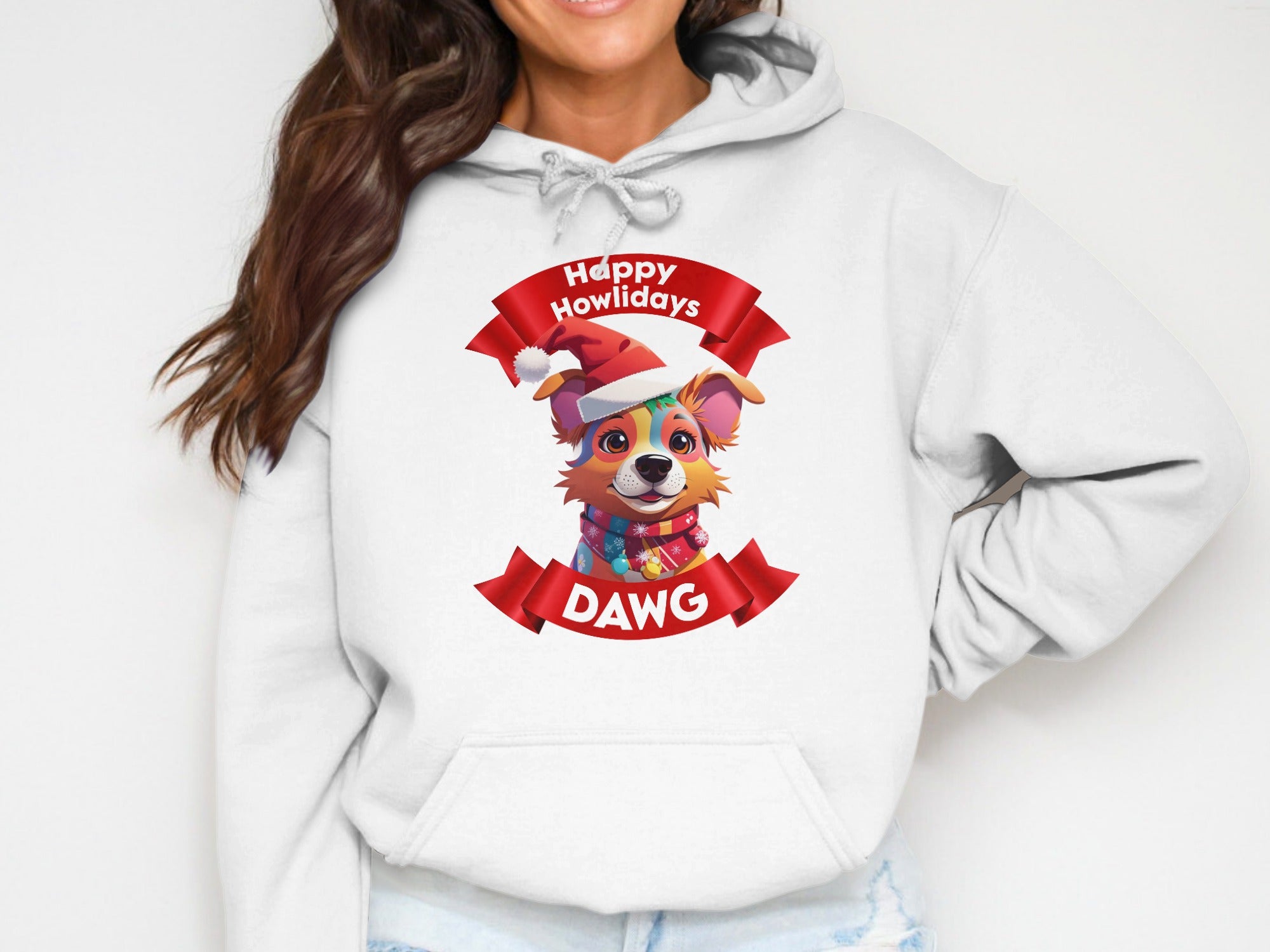 Happy Howlidays Dawg Sweatshirt with Festive Design