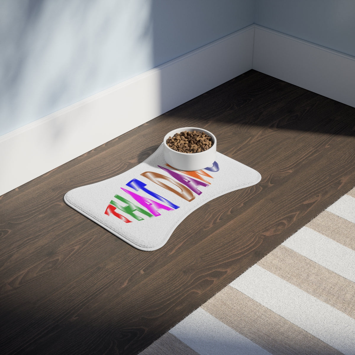 Colorful Feeding Mat for Pets with Fun Design
