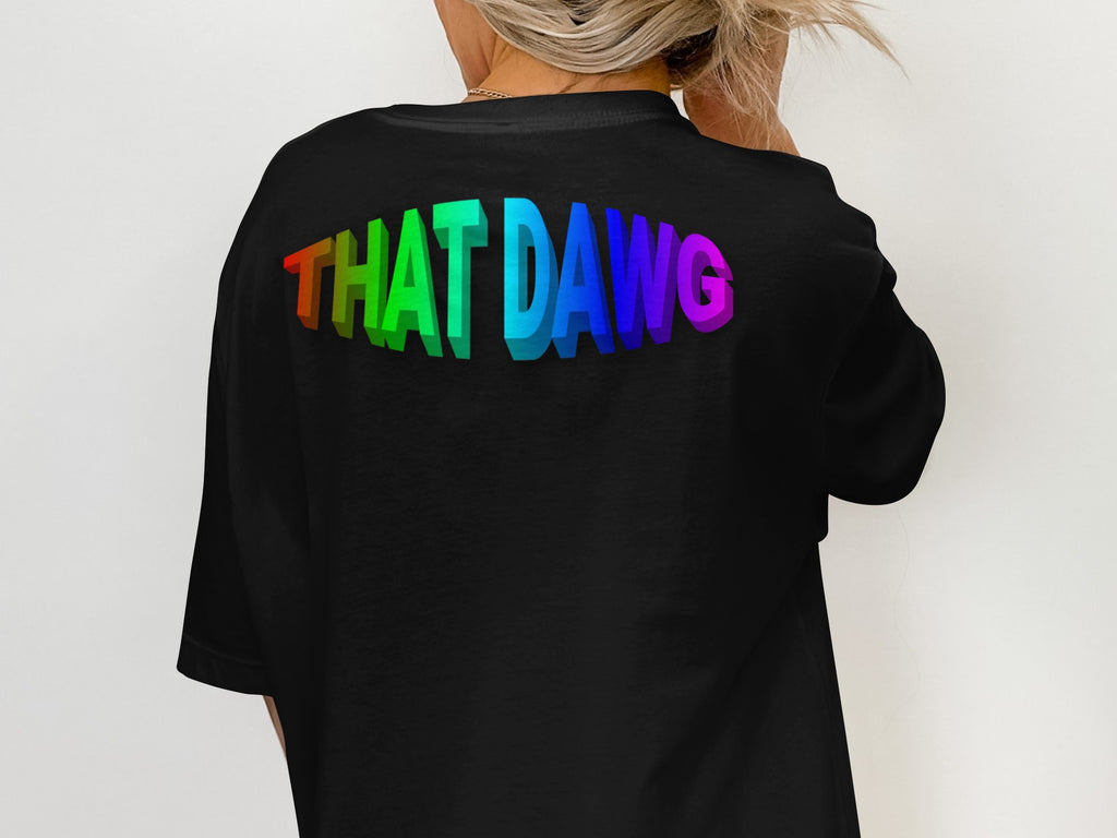 THAT DAWG Rainbow Letters Graphic T-Shirt product
