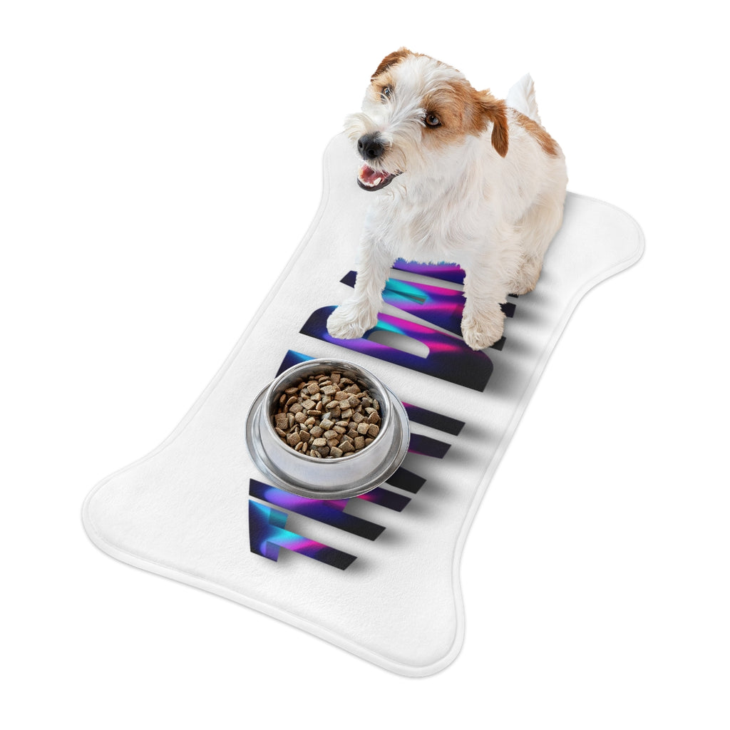Gradient Design Bone-Shaped Pet Food Mat
