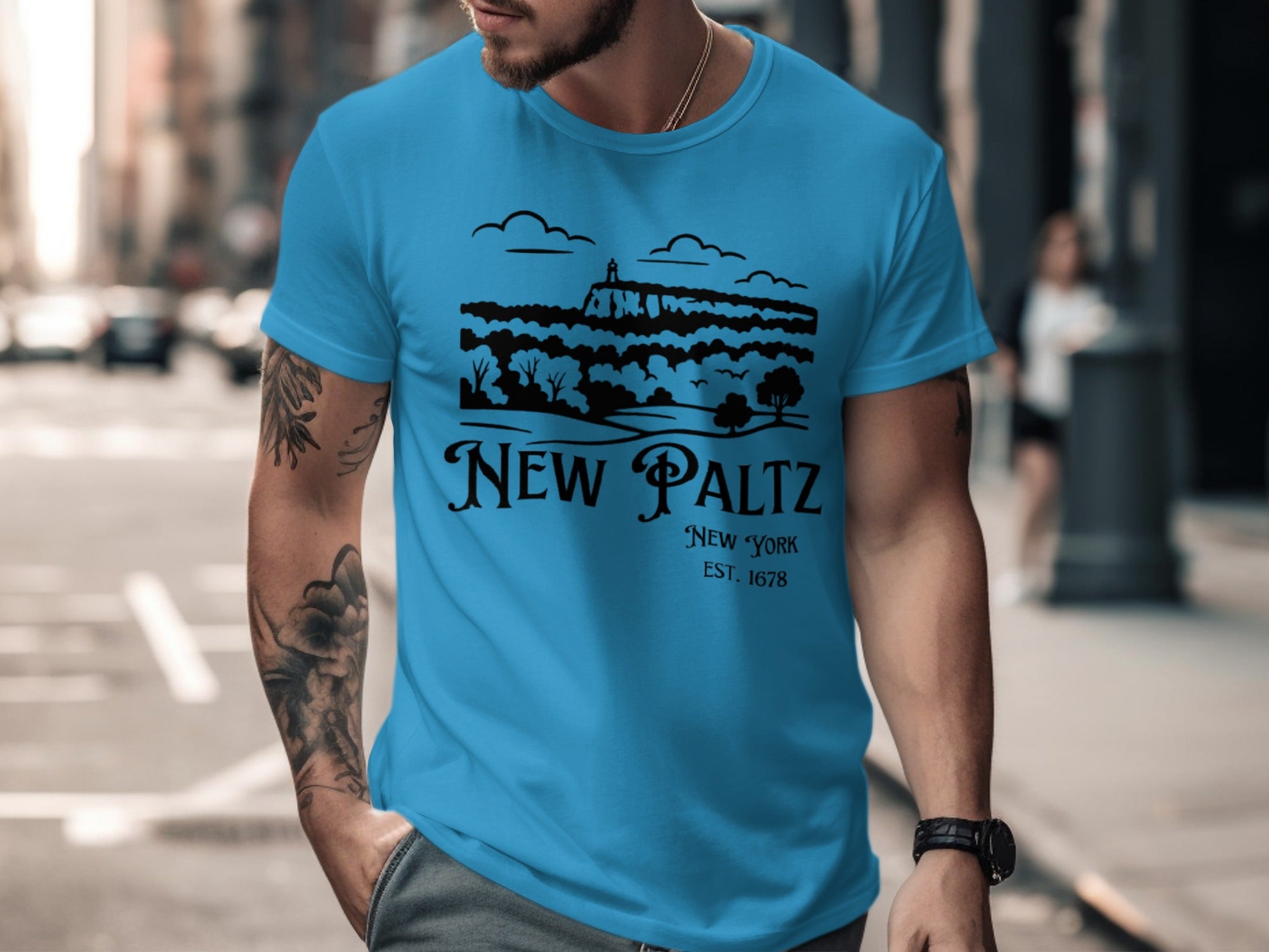 New Paltz New York Est. 1678 Scenic Graphic Tee
