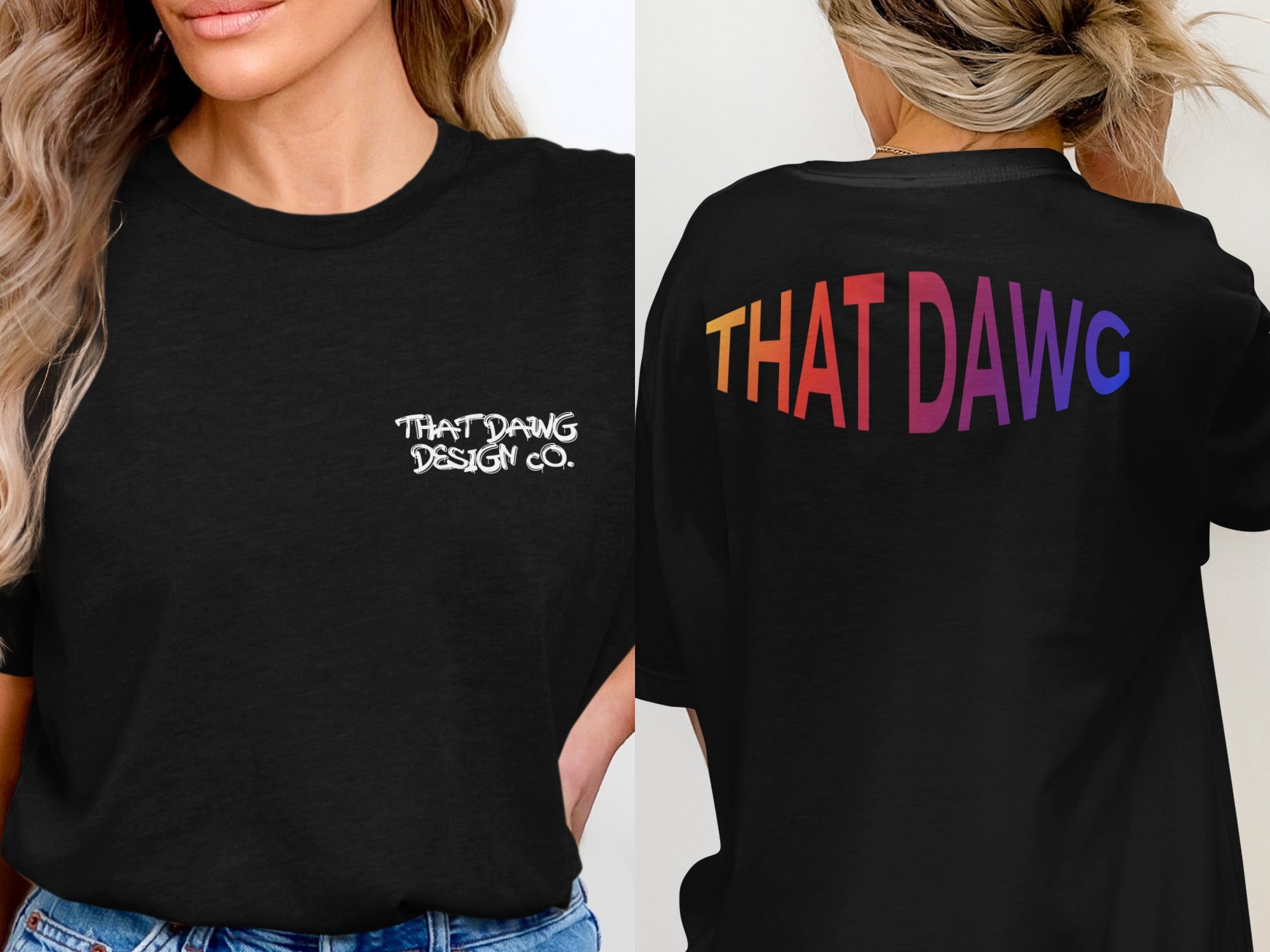 THAT DAWG DESIGN CO Black Graphic T-Shirt product