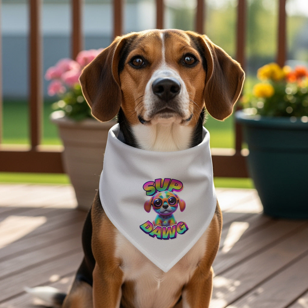 Colorful Sup Dawg Bandana for Pets product type