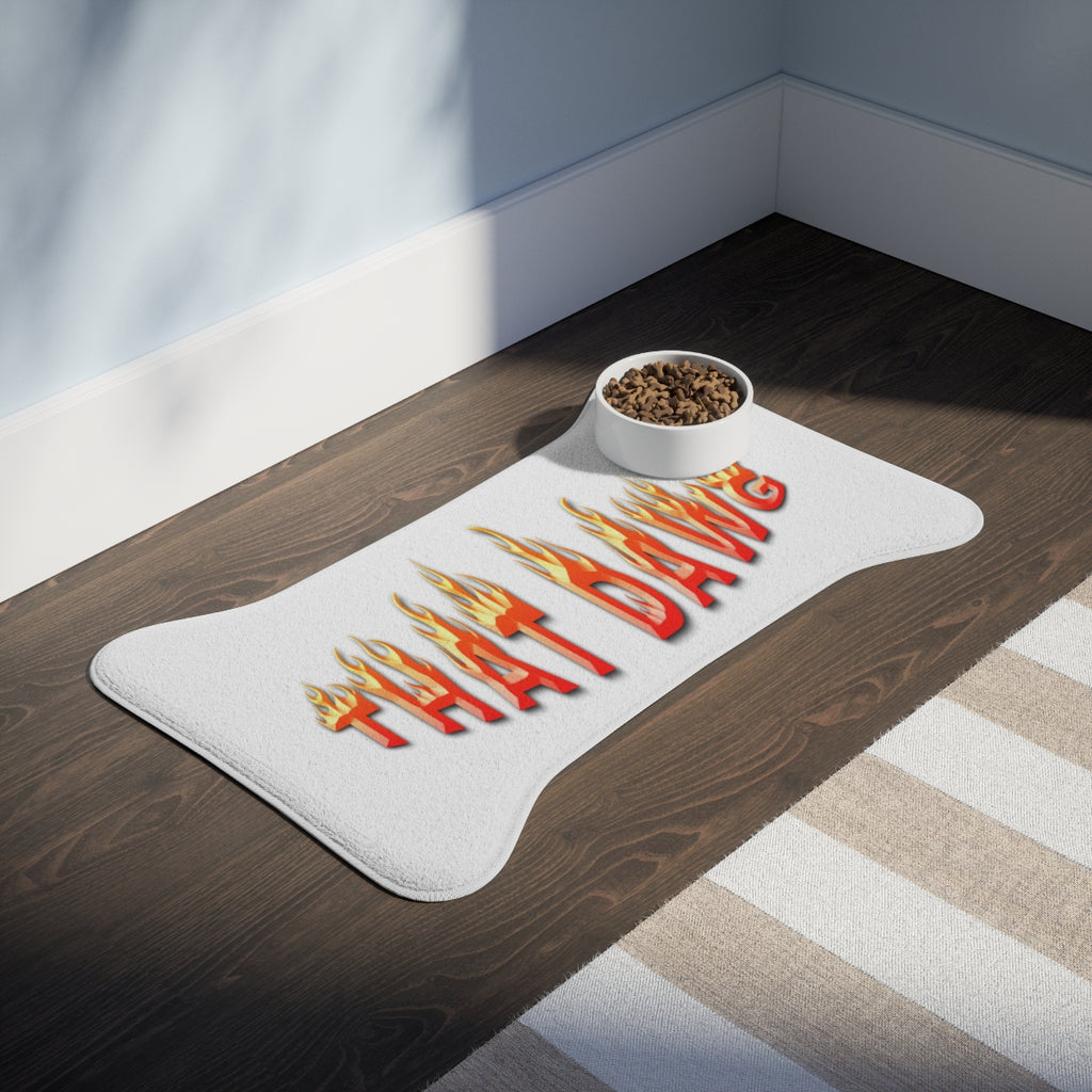 THAT DAWG Flame Design Bowl Mat for Pets