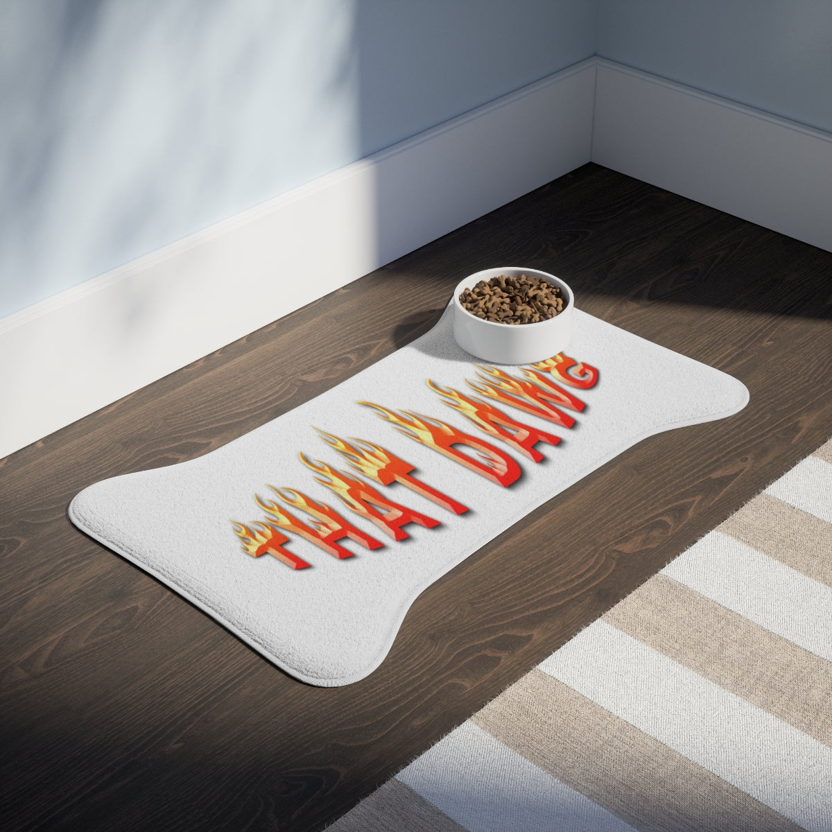 THAT DAWG Flame Design Bowl Mat for Pets