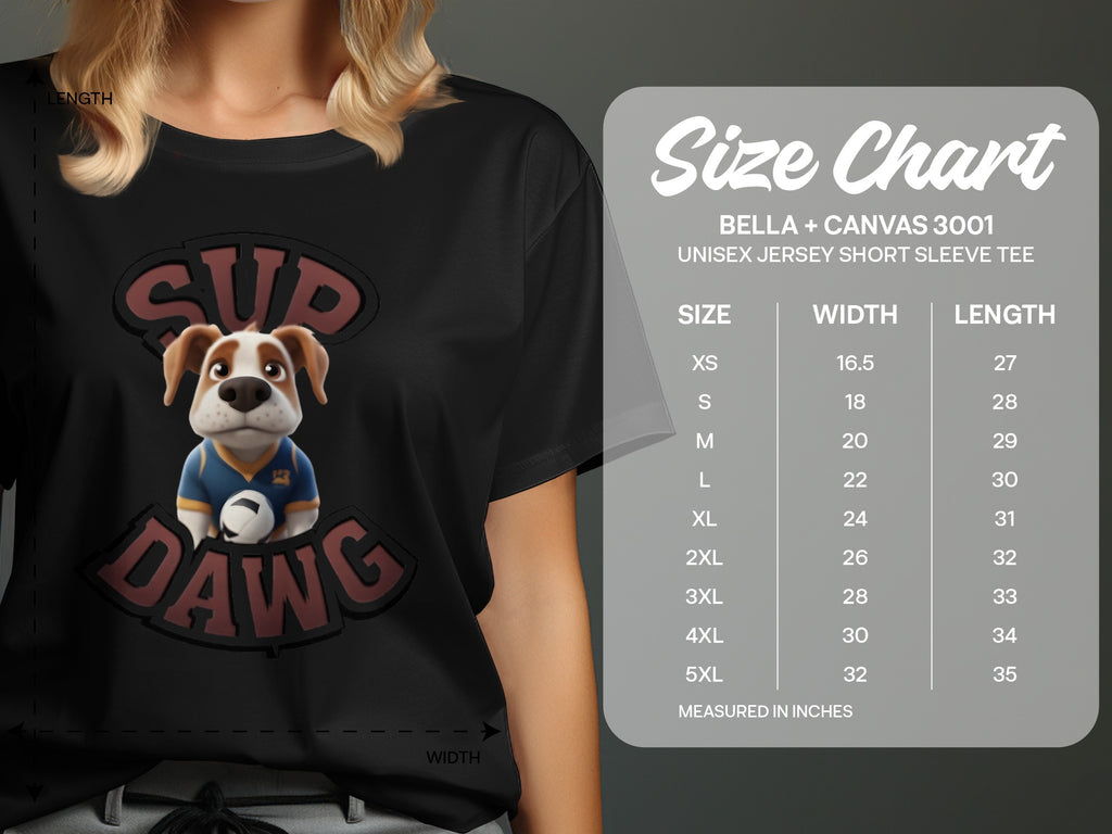 Cute Cartoon Bulldog Print on Black Short Sleeve Tee