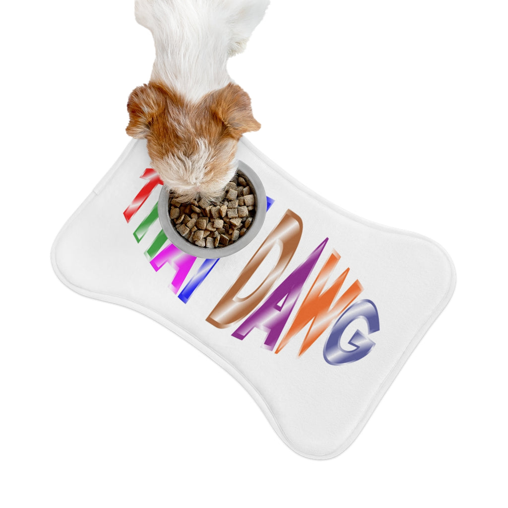 Personalized Colorful THIRST DAWG Pet Feeding Mat