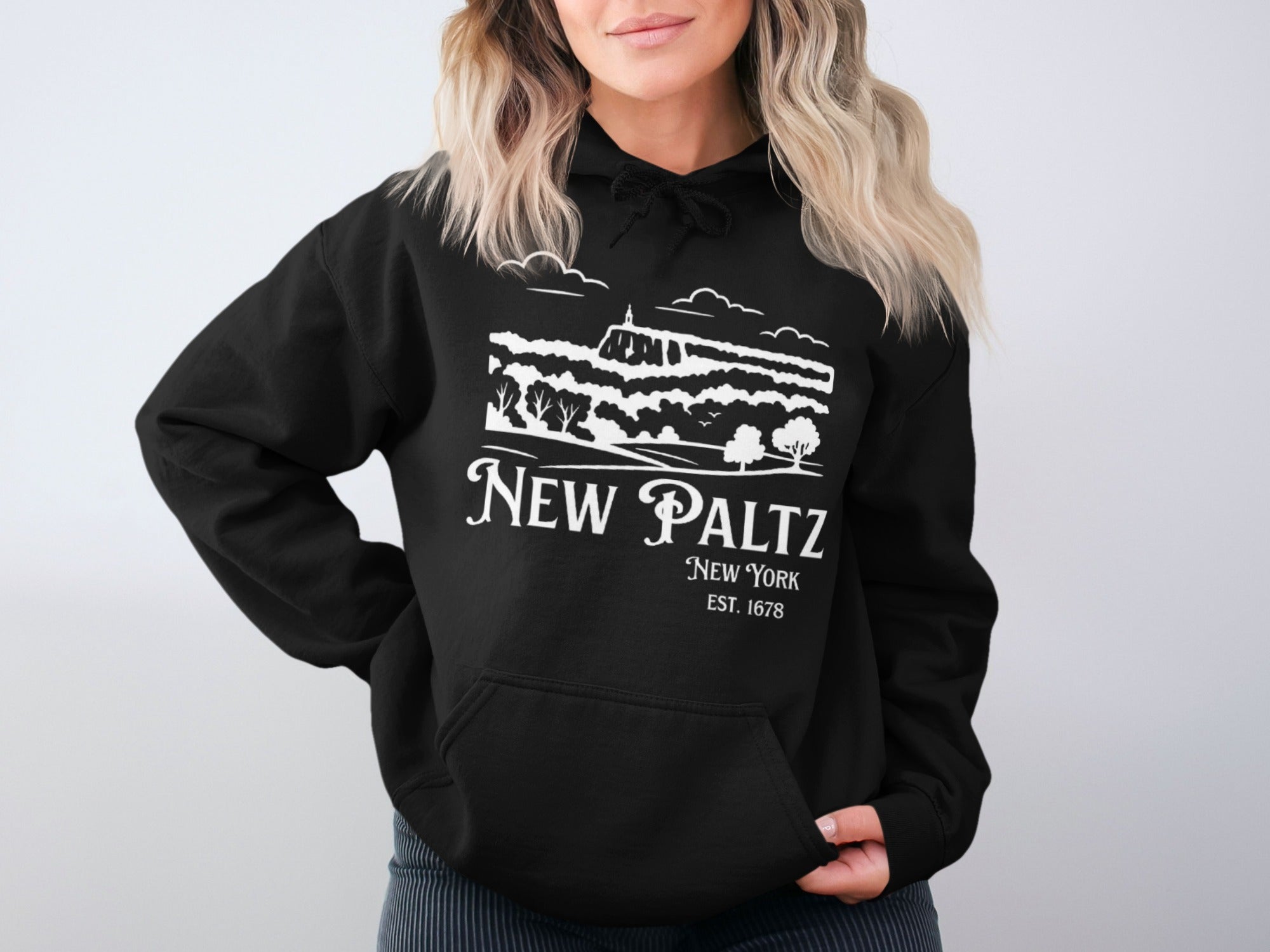New Paltz New York Scenic Hoodie Sweatshirt