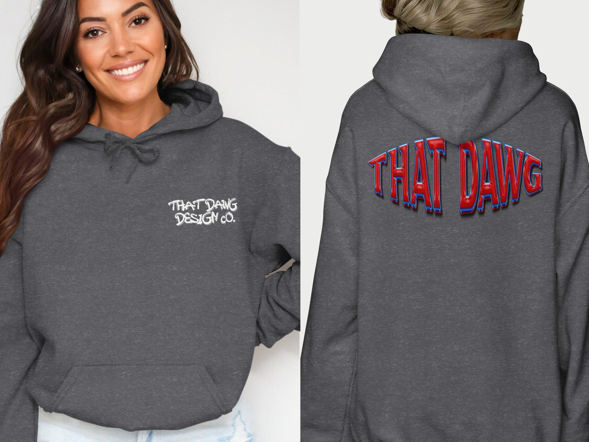 THAT DAWG DESIGN CO Hoodie with Bold Text product type