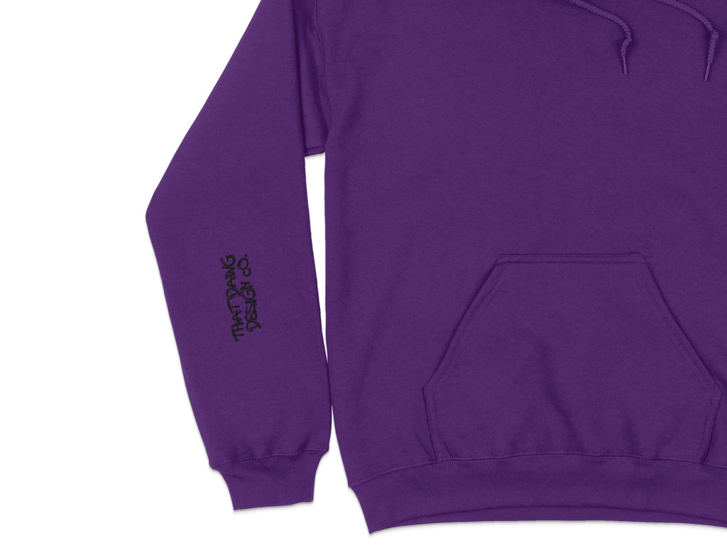 Trendy Graphic Purple Hooded Sweatshirt product type