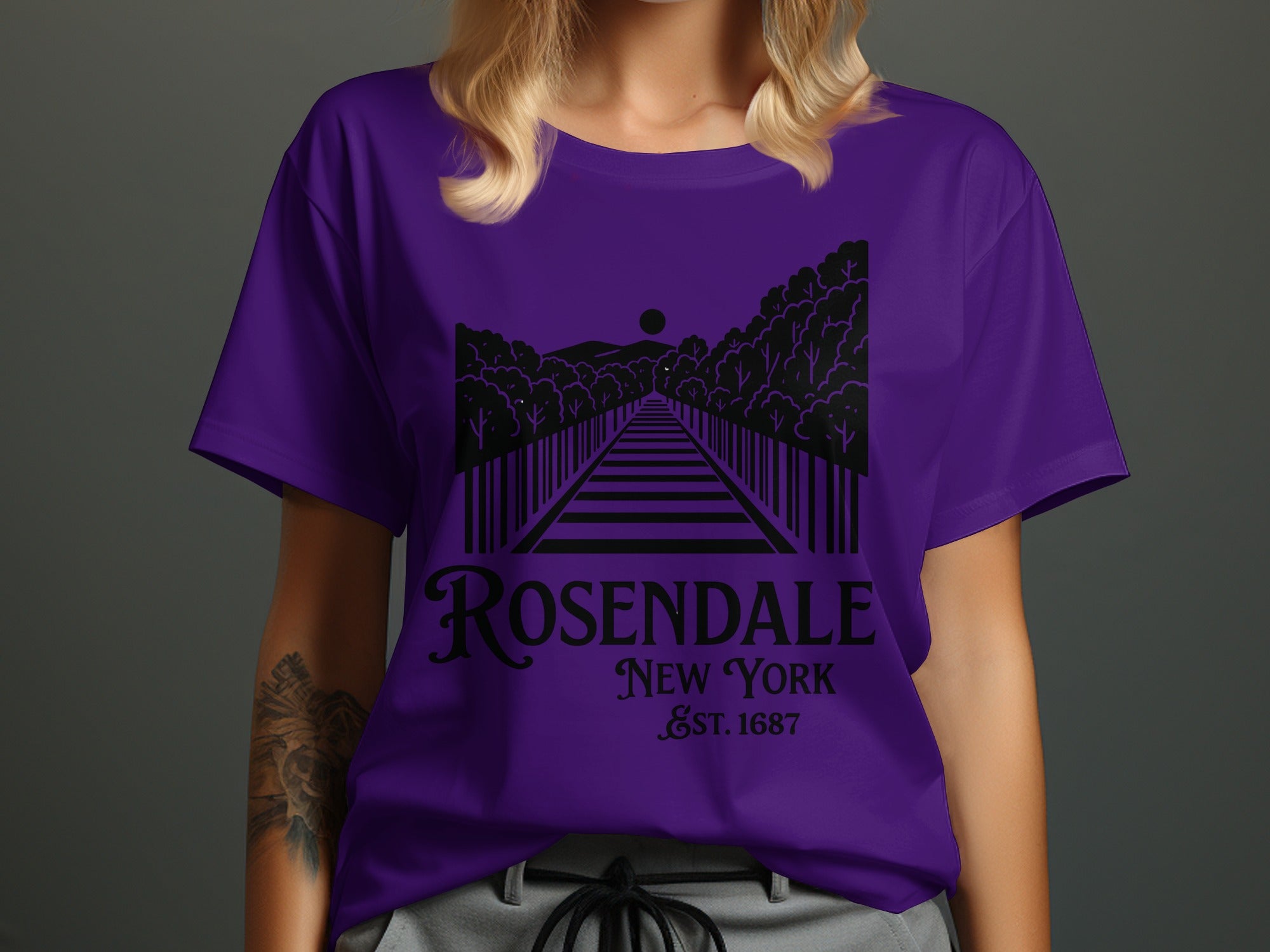 Rosendale New York scenic path graphic tee