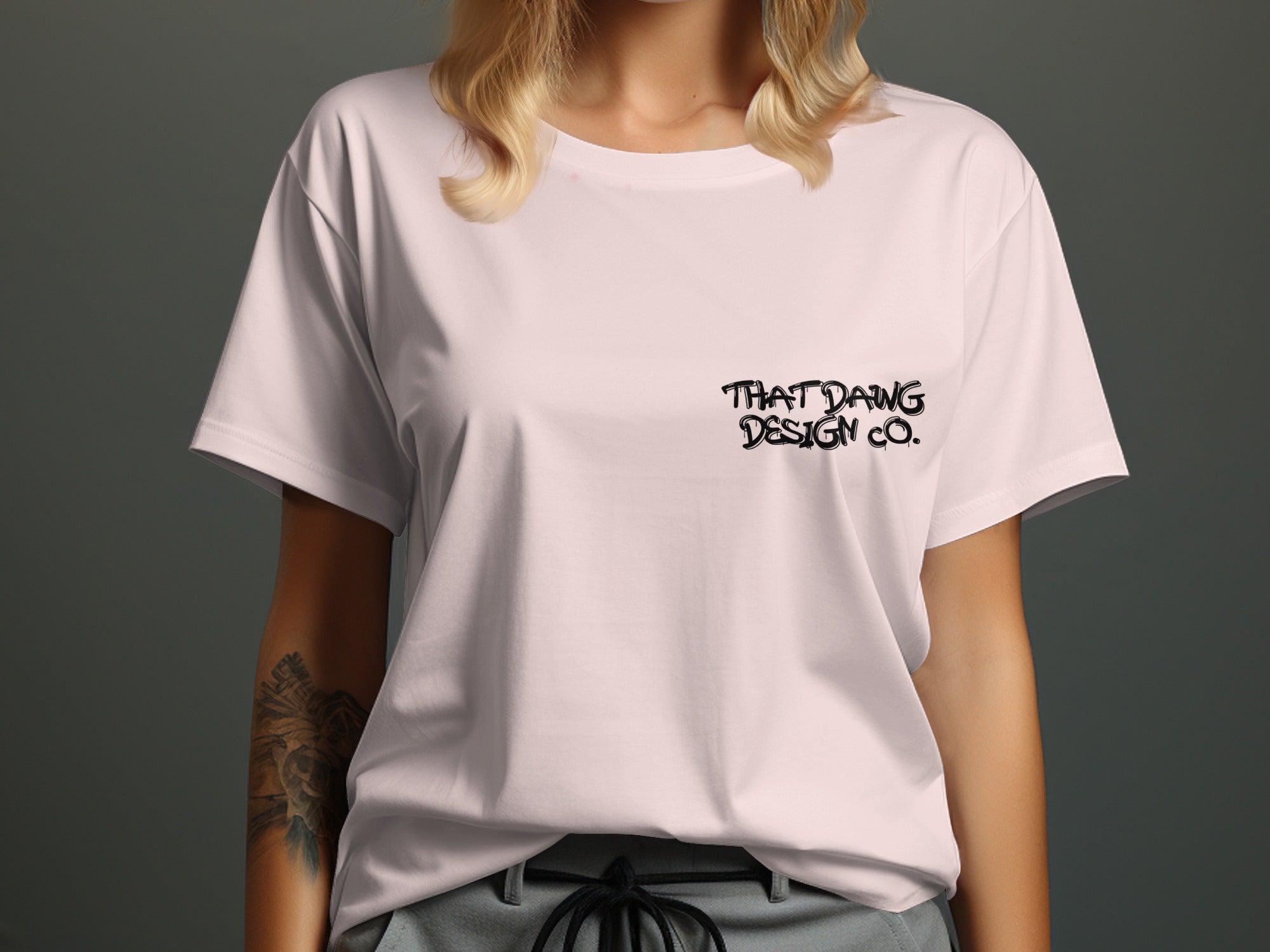 Graphic Tee with Bold Text Statement Casual Wear