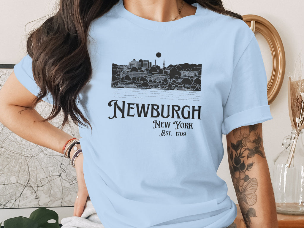 Newburgh New York Skyline Est 1709 Graphic Shirt
