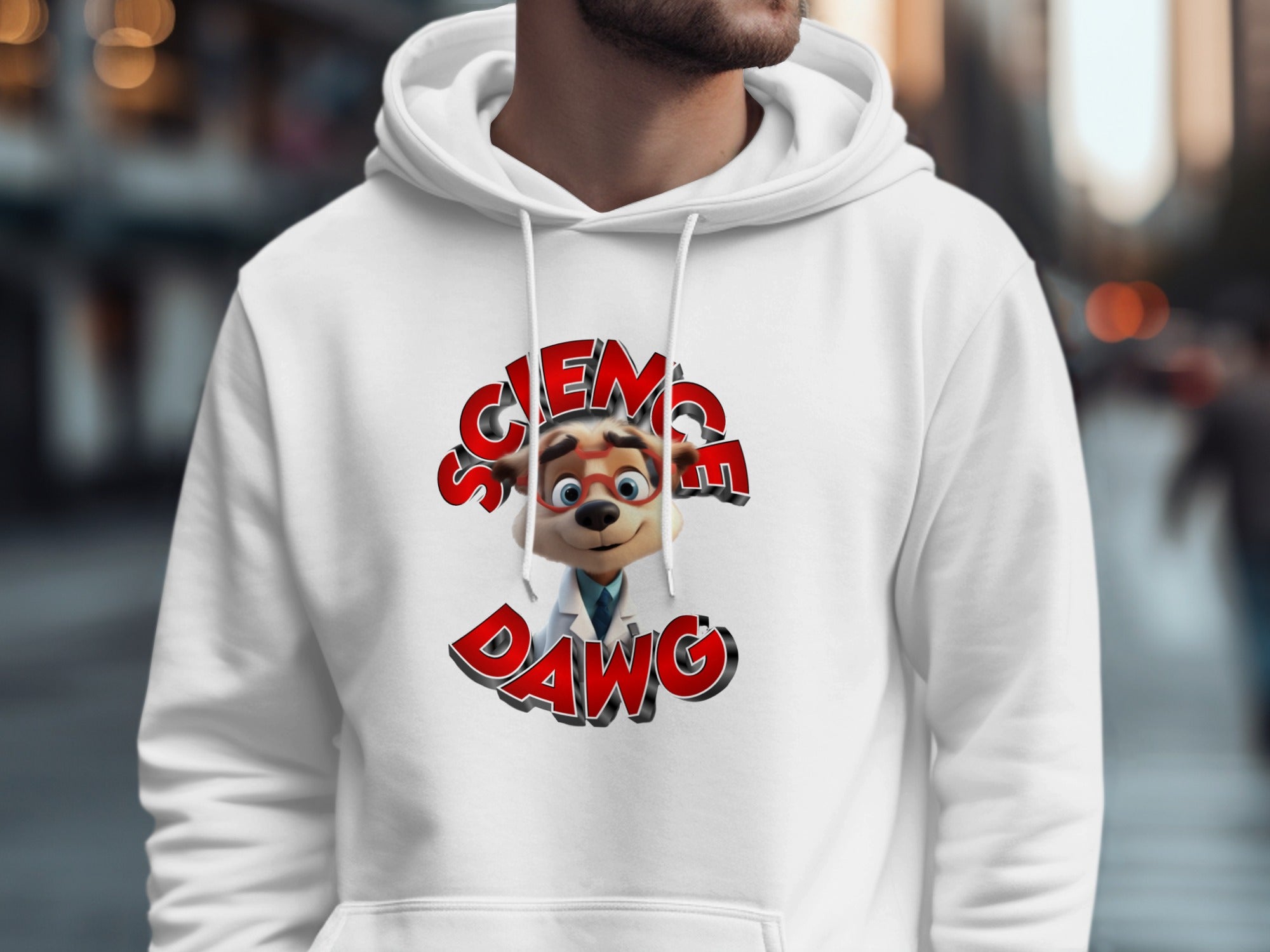 Science Dawg Hoodie Fun Graphic Design Product