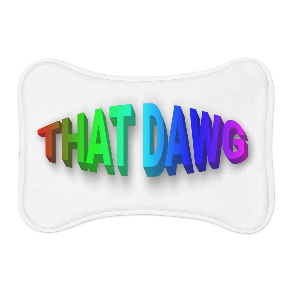 THAT DAWG Multicolor Word Art Rectangular Cushion
