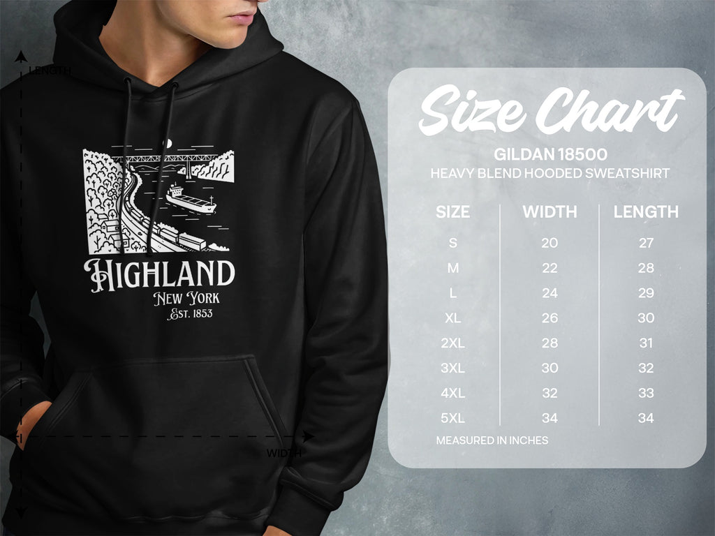 Highland New York Est 1853 Heavy Blend Hooded Sweatshirt