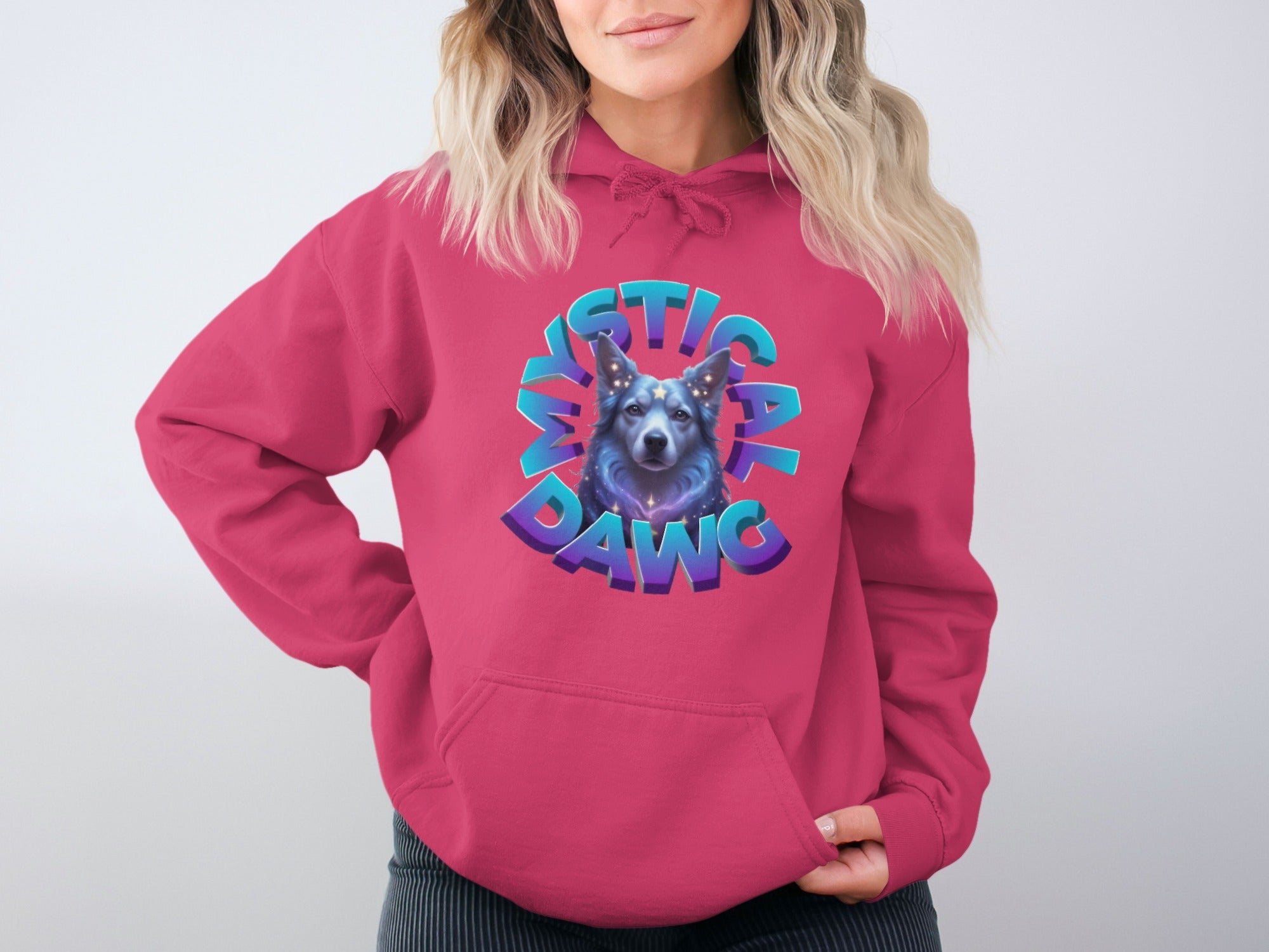 Mystical Dawg Hoodie with Unique Graphic Design product type
