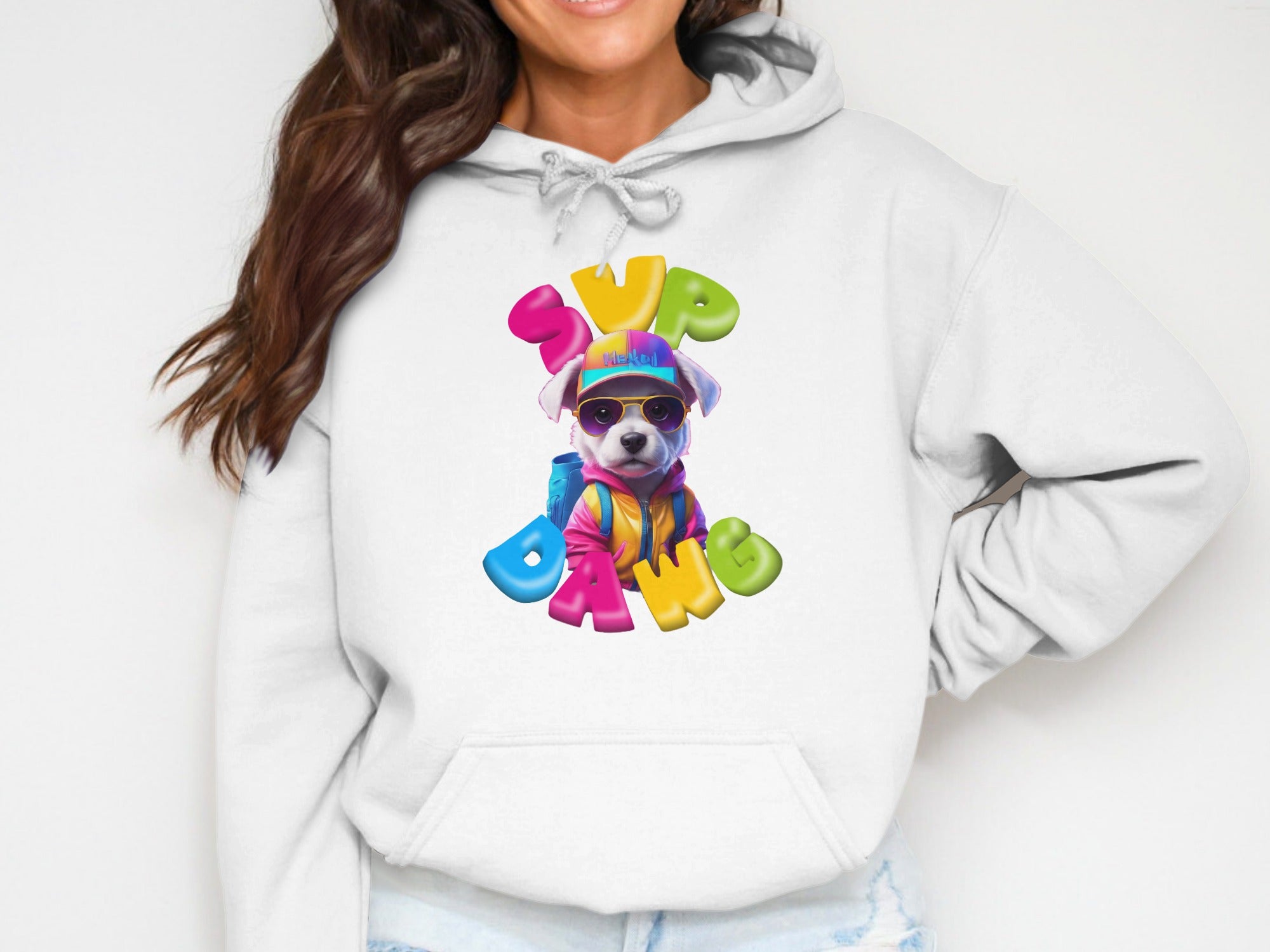 Sup Dawg Graphic Hoodie Cute Dog Design Sweatshirt product