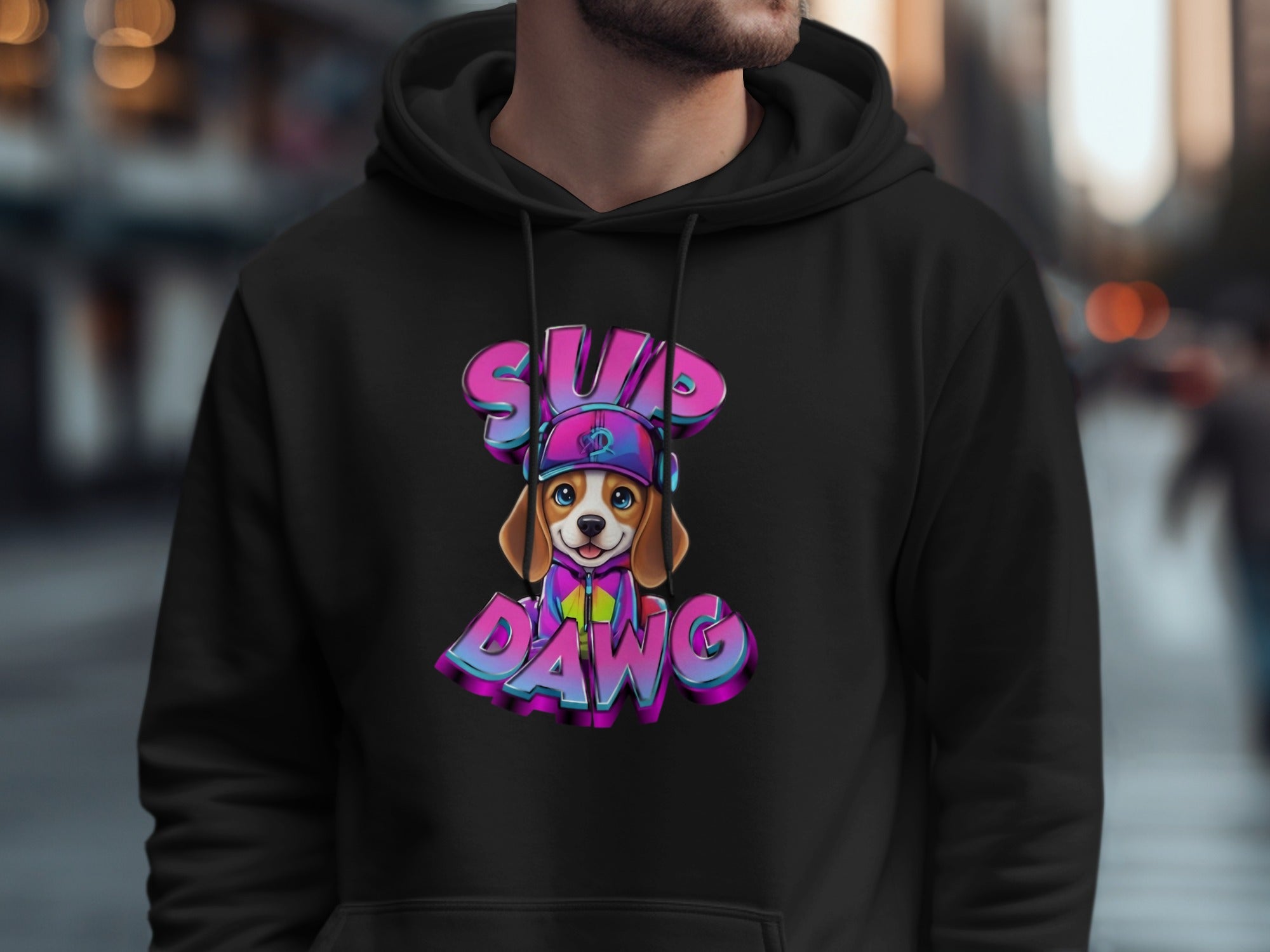 Funny Sup Dawg Dog Graphic Printed Hoodie product