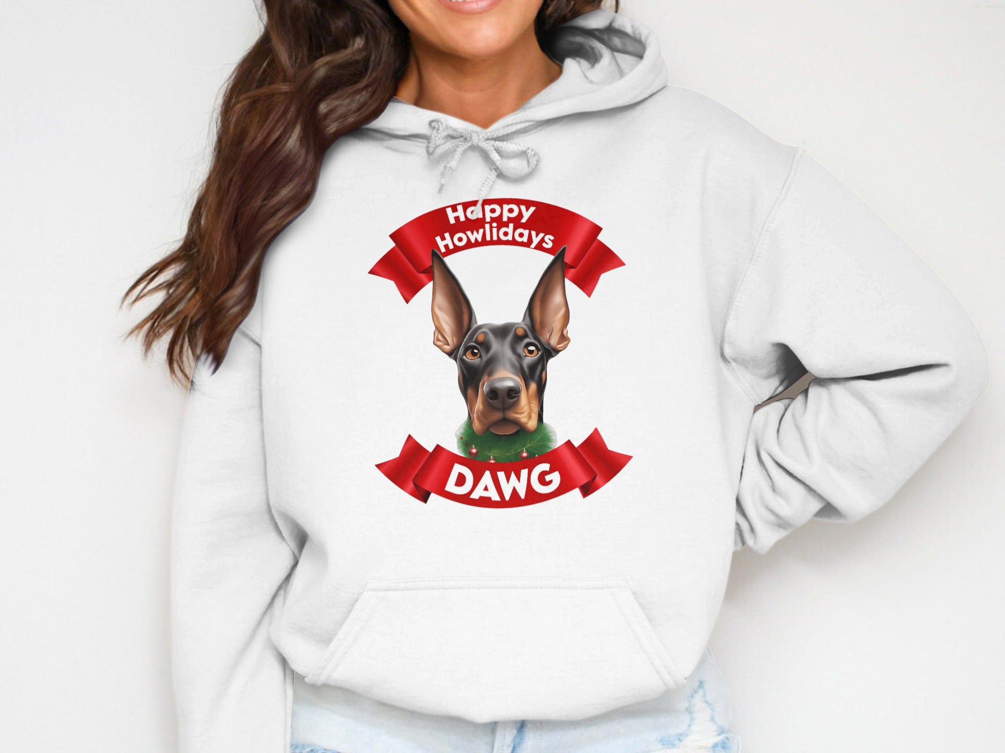 Happy Howlidays Dawg Festive Hoodie Casual Wear