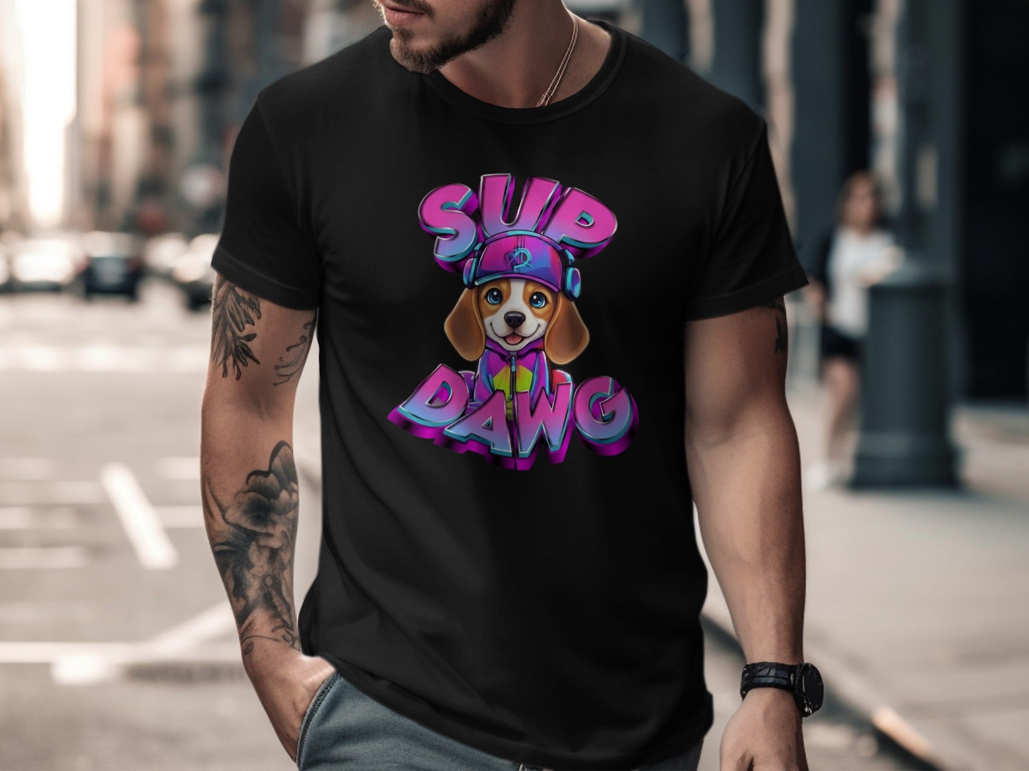 Sup Dawg Graphic Tee Fun Casual Shirt Product