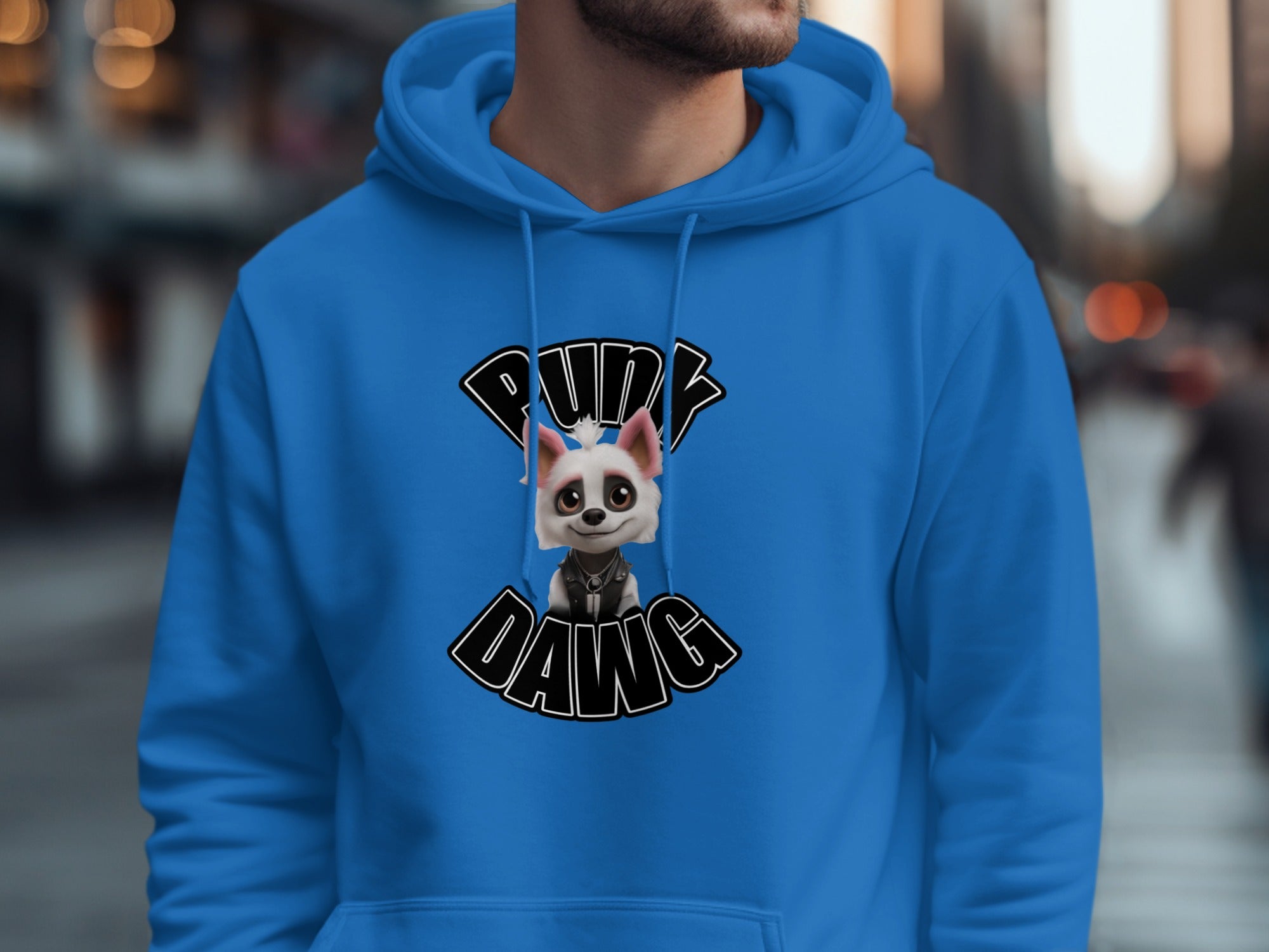 Punk Dawg Graphic Printed Hoodie