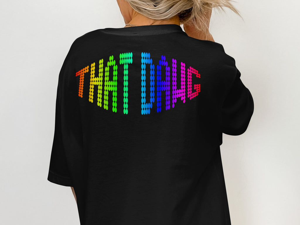 THAT DAWG Colorful Print Statement Shirt product