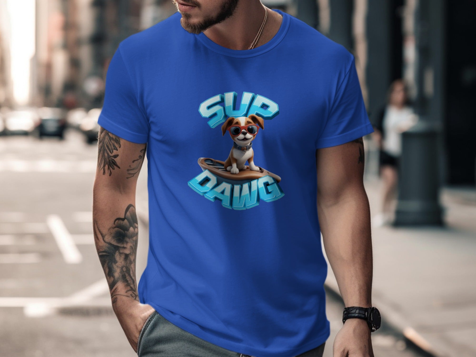 Sup Dawg Surfboard Graphic Tee Shirt