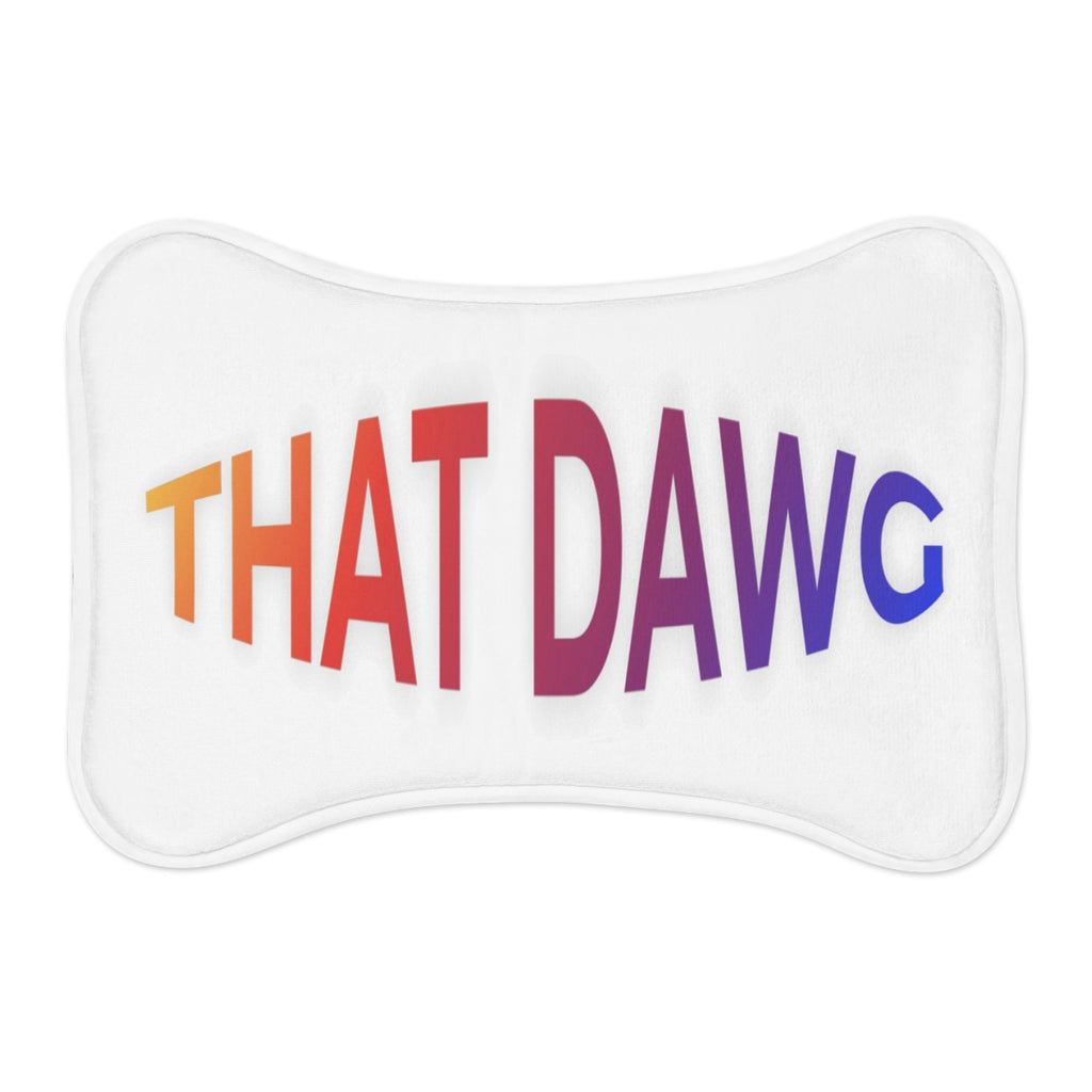 THAT DAWG Graphic White Dog Bone Pillow
