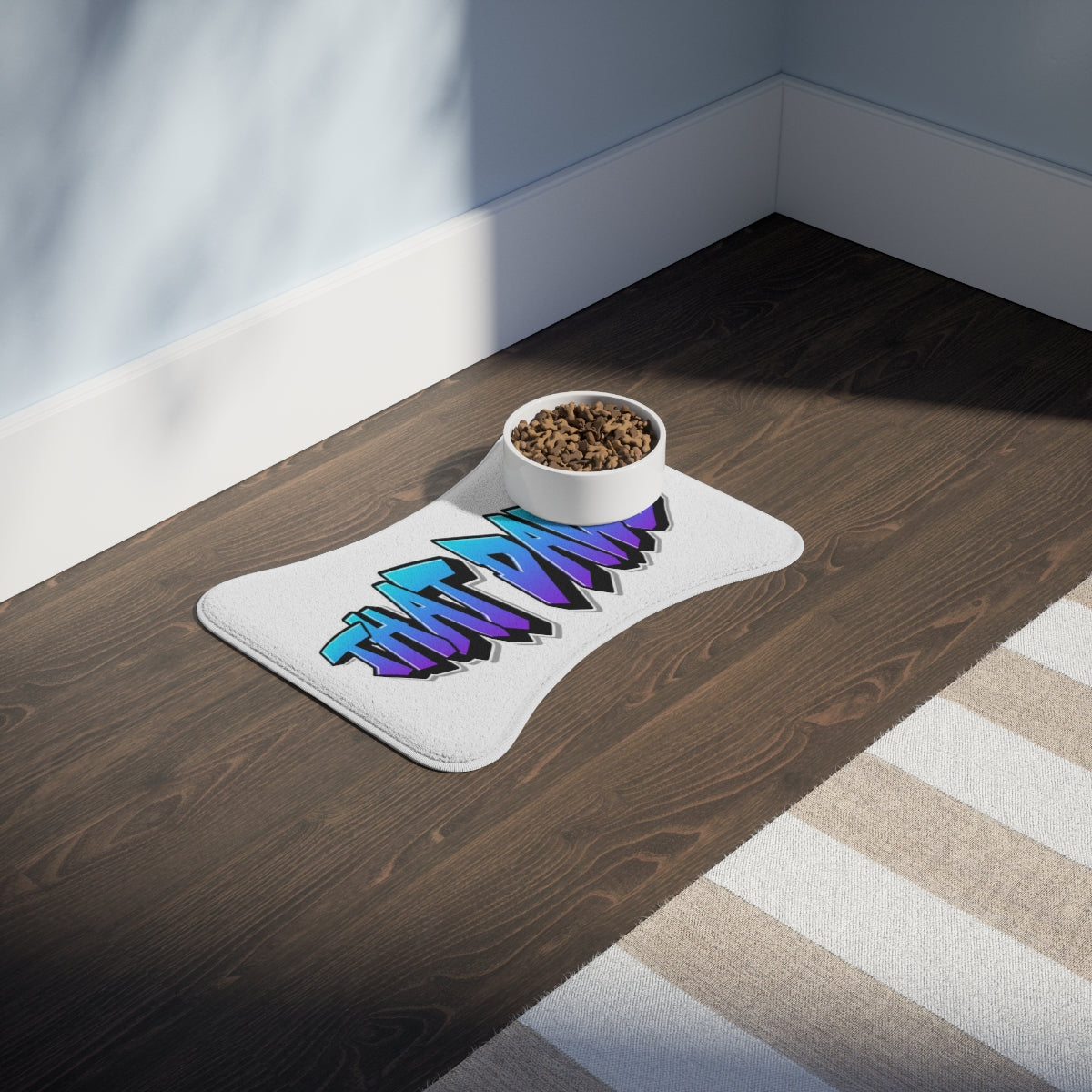 Vivid Artistic Floor Mat for Pet Feeding Area