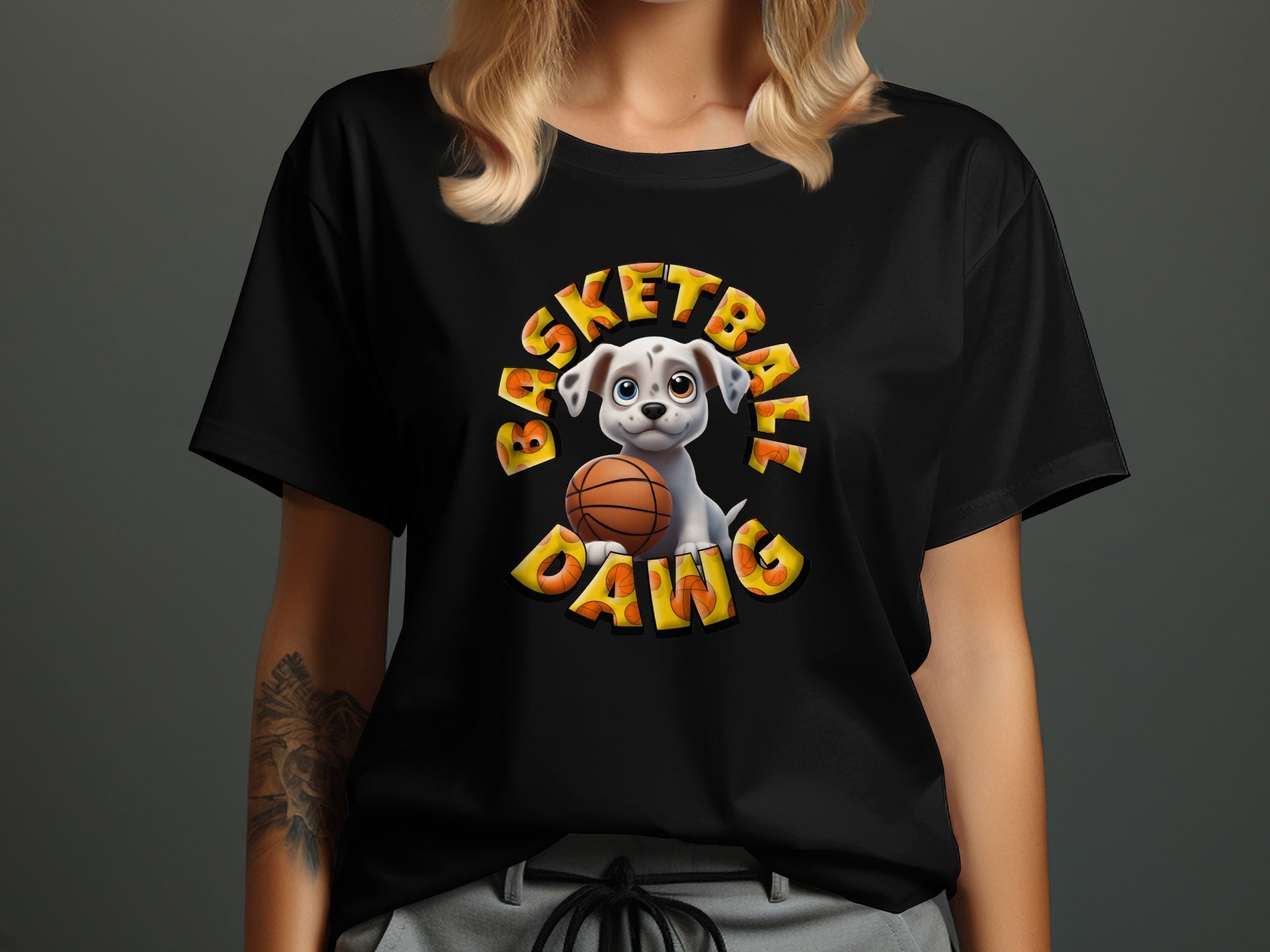 Funny Cartoon Basketball Dawg Graphic Tee product