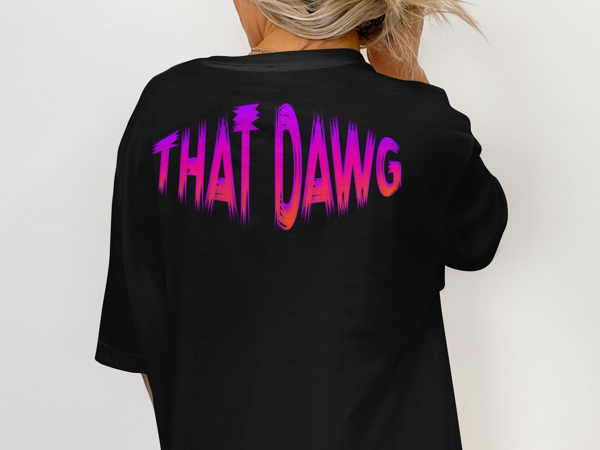 THAT DAWG Graphic Design Black Short Sleeve Shirt product
