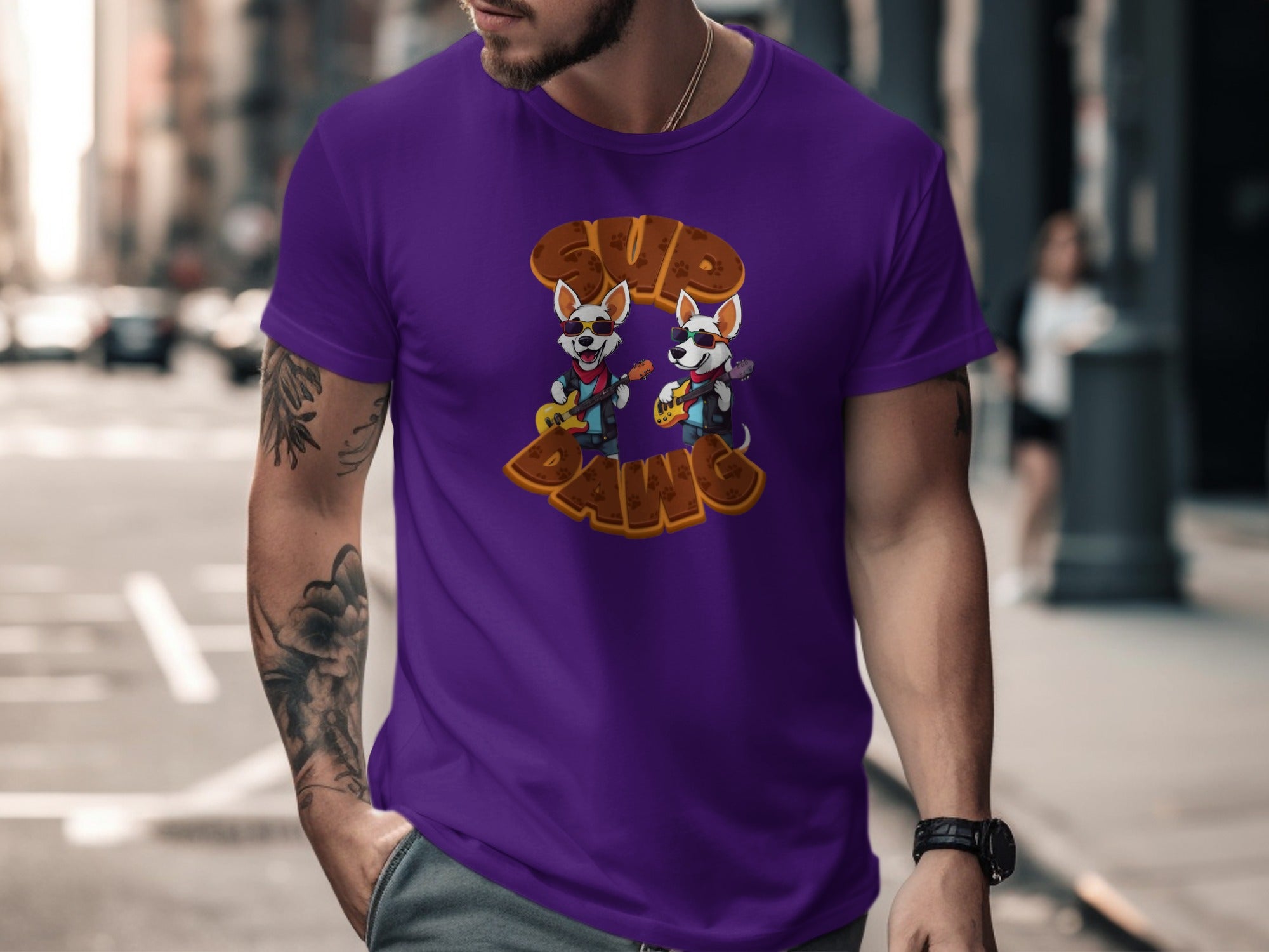 Stylish Pup Dawg Graphic Tee Custom Clothing
