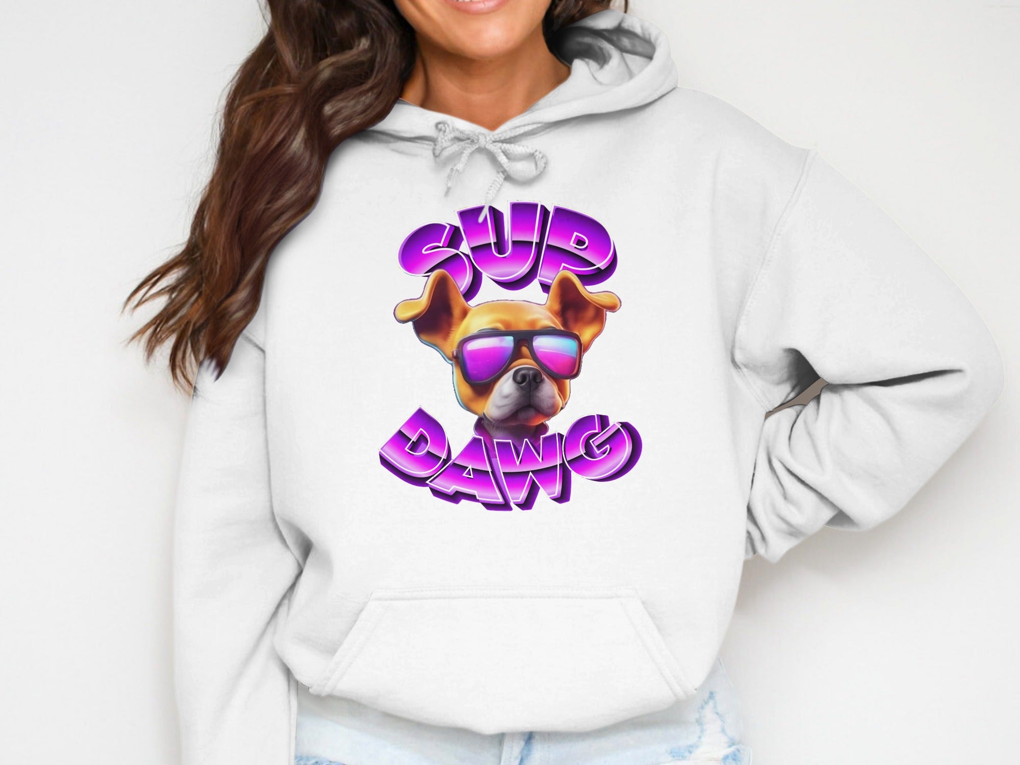 Sup Dawg Hoodie Fun Graphic Print Apparel product type