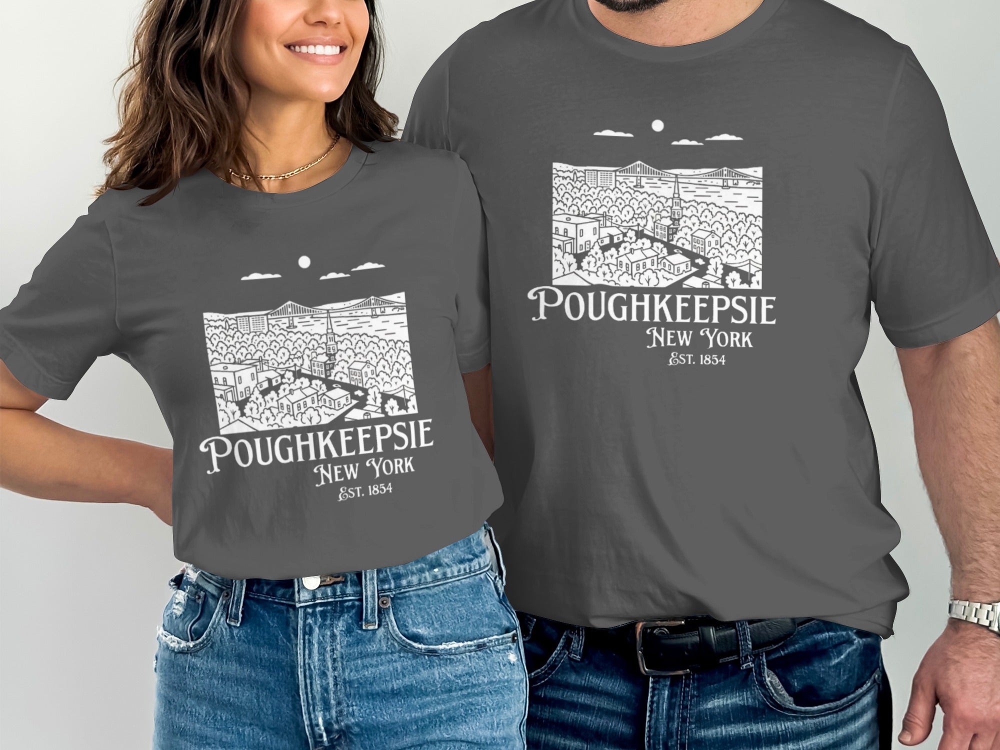 Poughkeepsie New York Est. 1854 graphic printed t-shirt