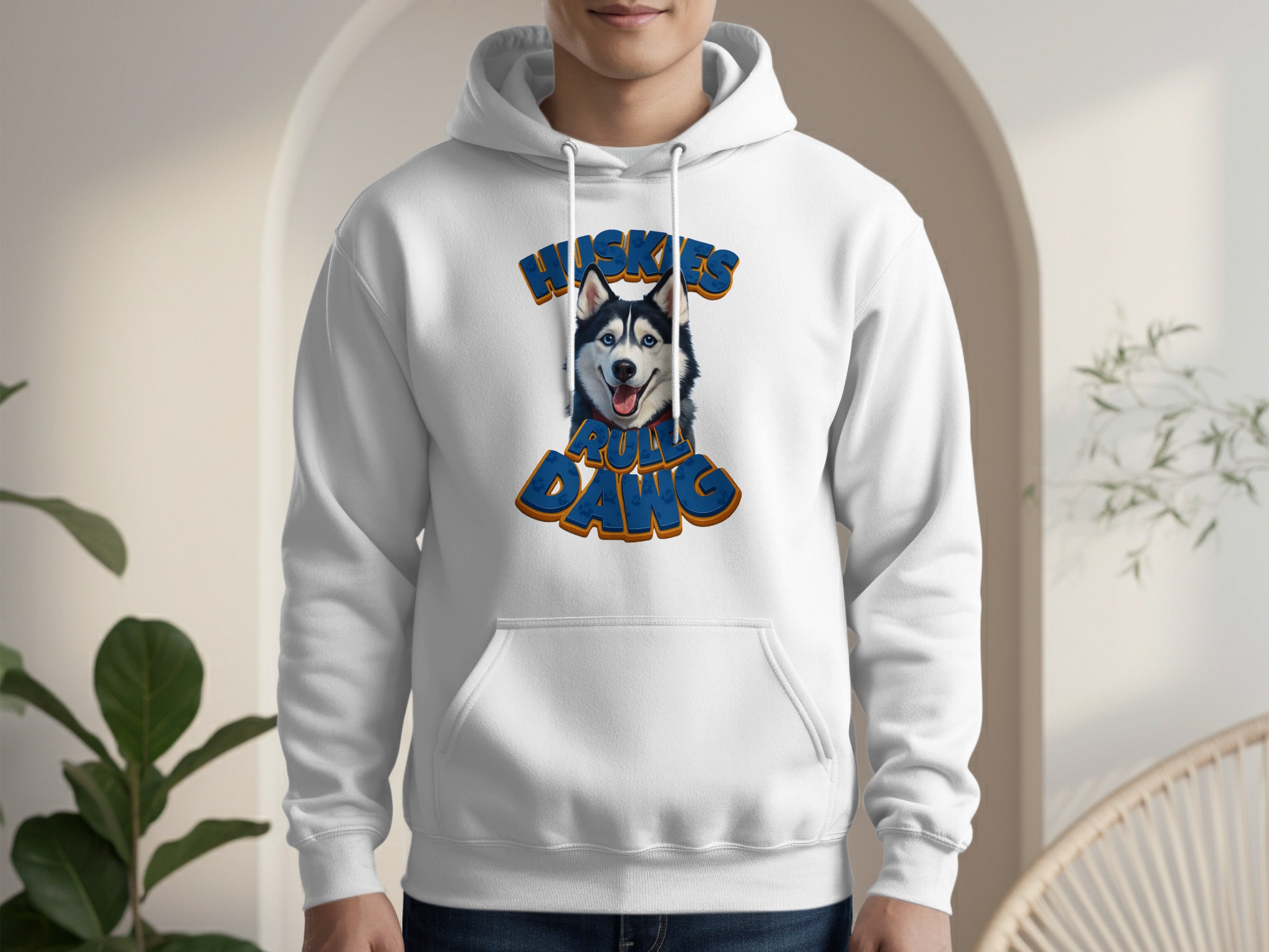 Huskies Rull Dawg Graphic Hoodie for Dog Lovers