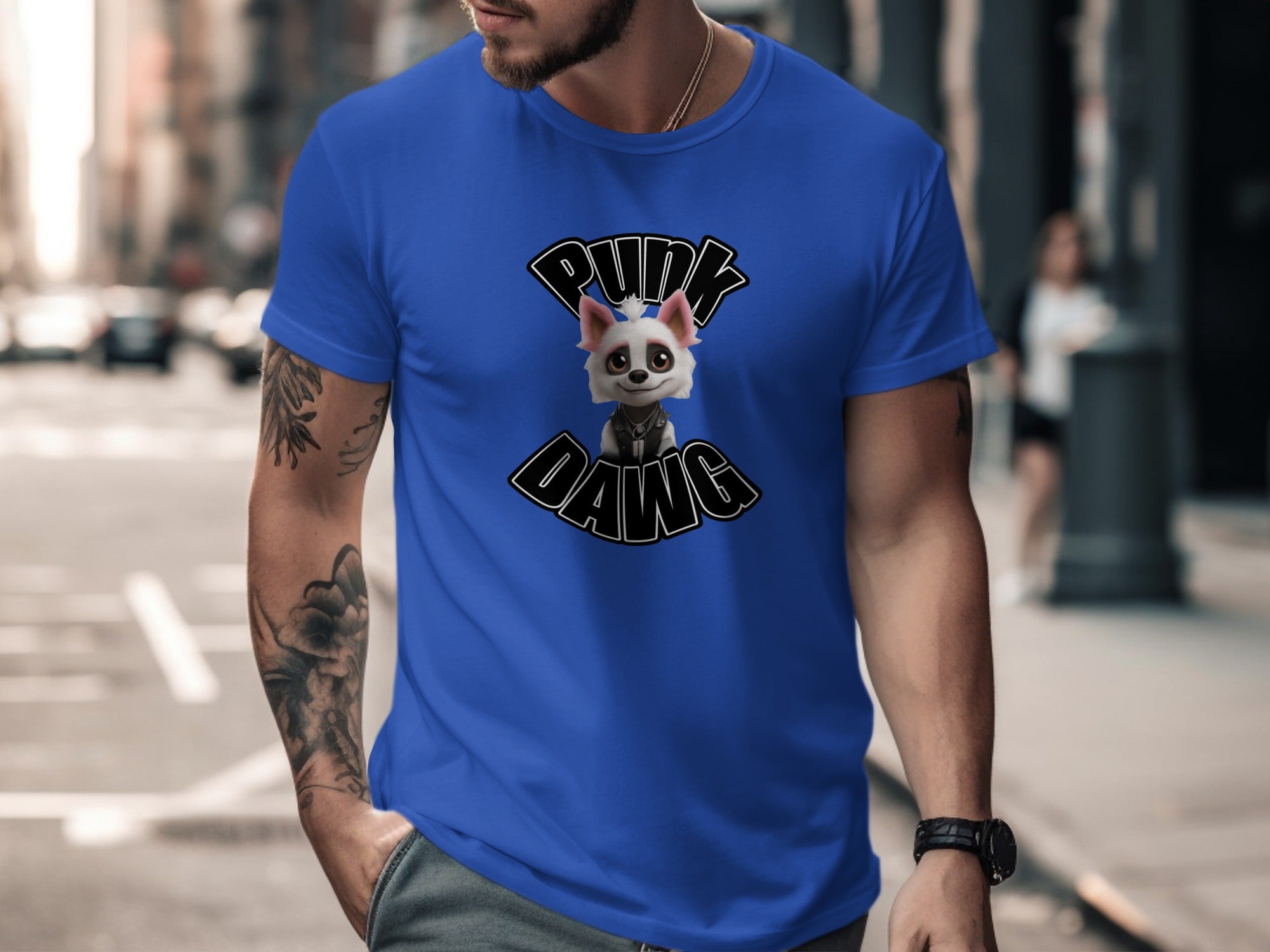 Punk Dawg Graphic Tee for Casual Wear