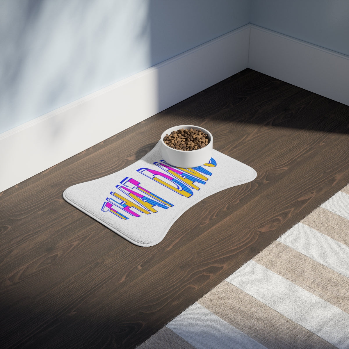 Colorful Vibrant Pet Feeding Mat for Stylish Homes