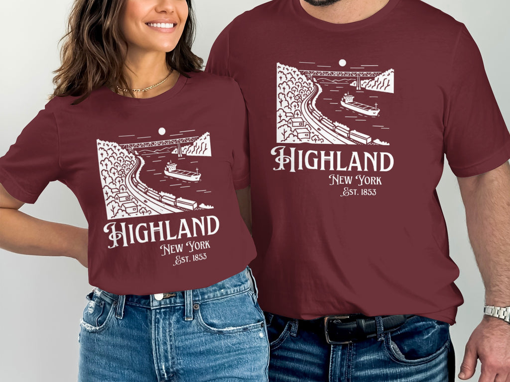Highland New York Est 1853 Scenic Graphic T-Shirt