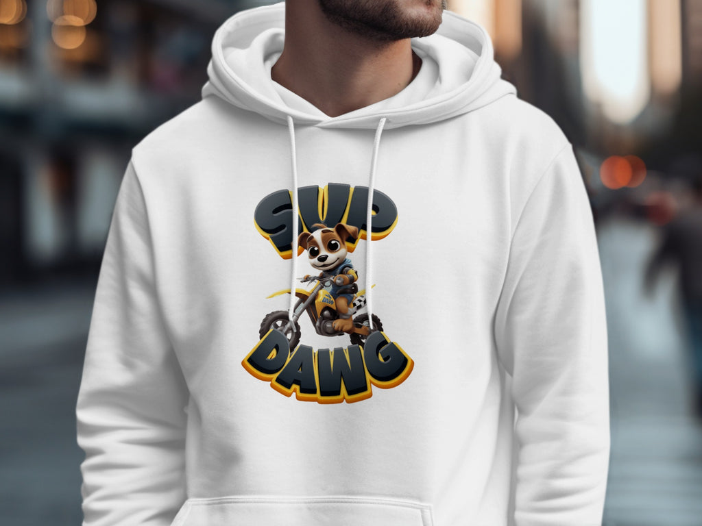 Sup Dawg Motorcyclist Raccoon Hoodie Product