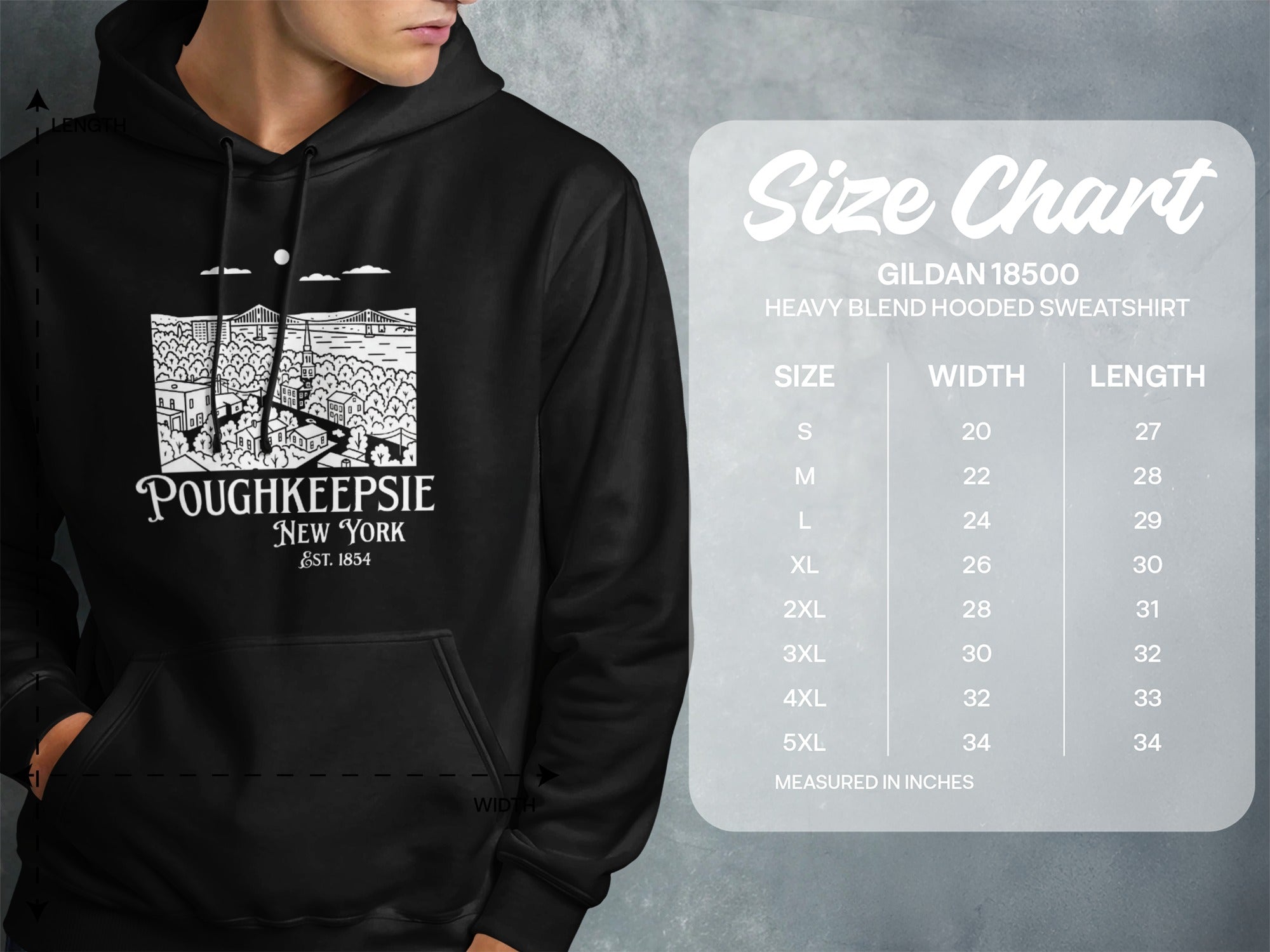 Poughkeepsie New York Hooded Sweatshirt for Casual Wear